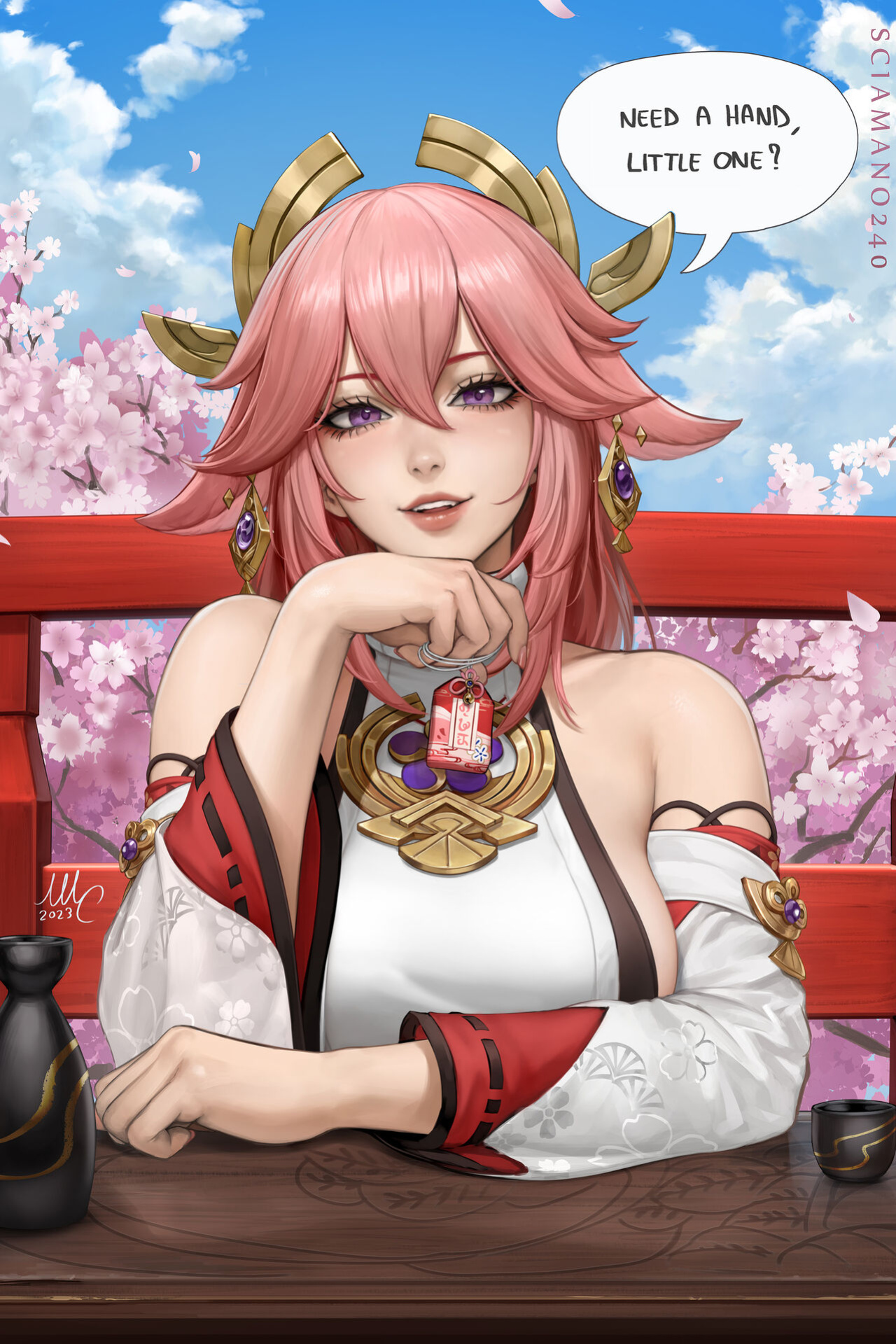 Sciamano240 Yae Miko HandSake (Genshin Impact)