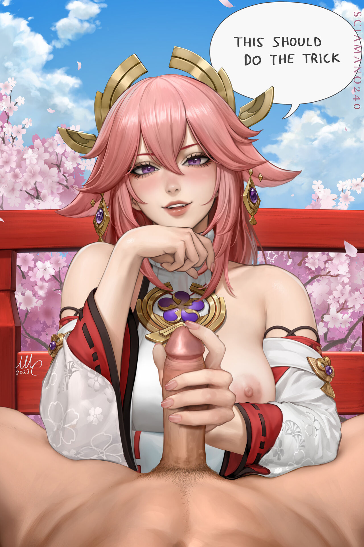 Sciamano240 Yae Miko HandSake (Genshin Impact)