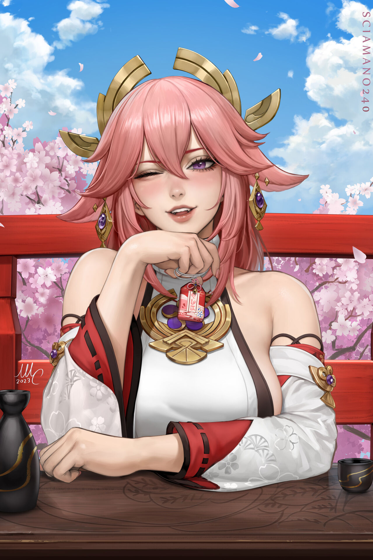 Sciamano240 Yae Miko HandSake (Genshin Impact)