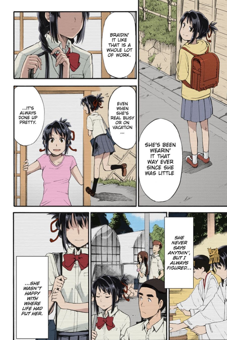 Kimi no Na wa. - & and & - Mitsuha Miyamziu & Teshigawara Katsuhiko (Coelacanth) (colored by mikakucoloring)