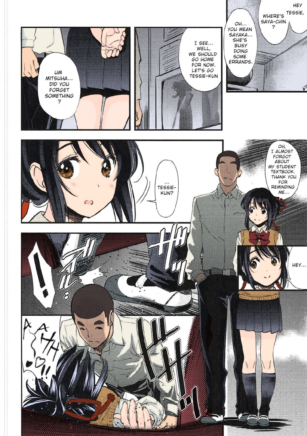 Kimi no Na wa. - & and & - Mitsuha Miyamziu & Teshigawara Katsuhiko (Coelacanth) (colored by mikakucoloring)