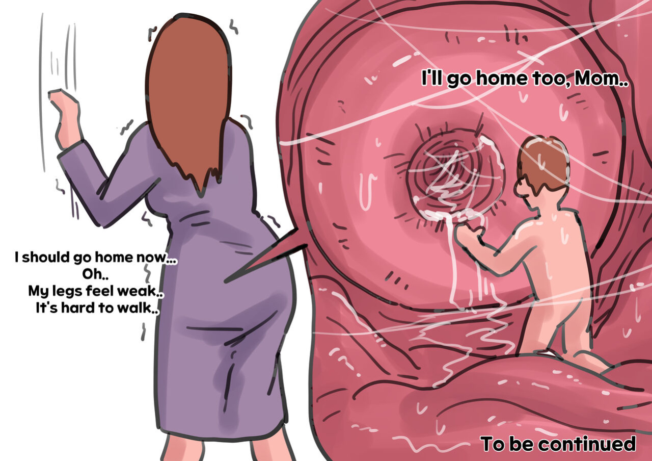 Exploration of the mother's uterus (1-7){by inside}
