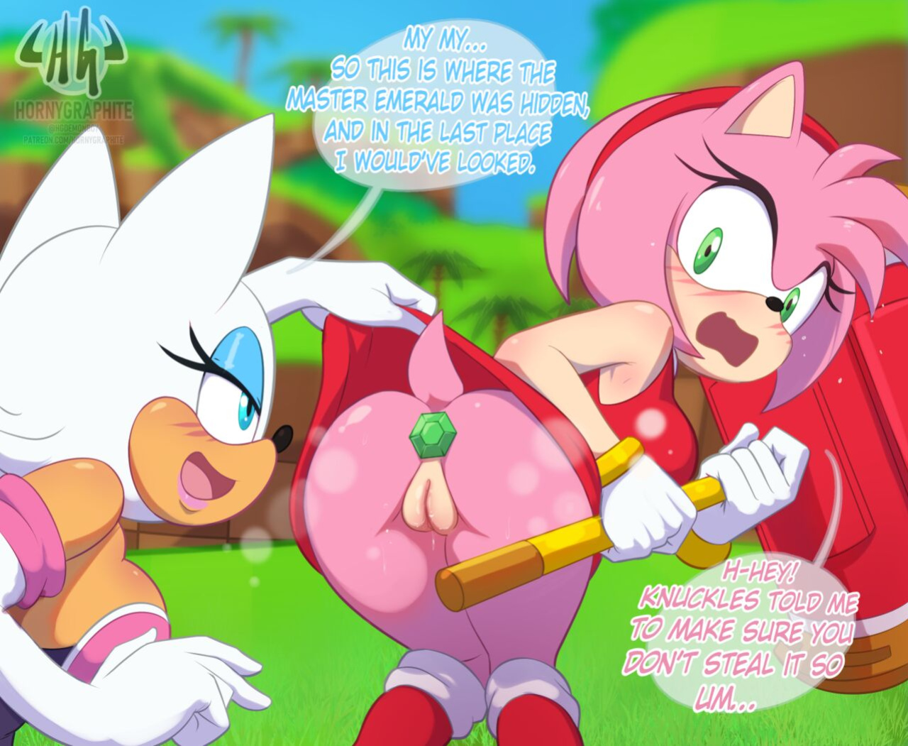 [Hornygraphite] Amy x Rouge (Sonic)