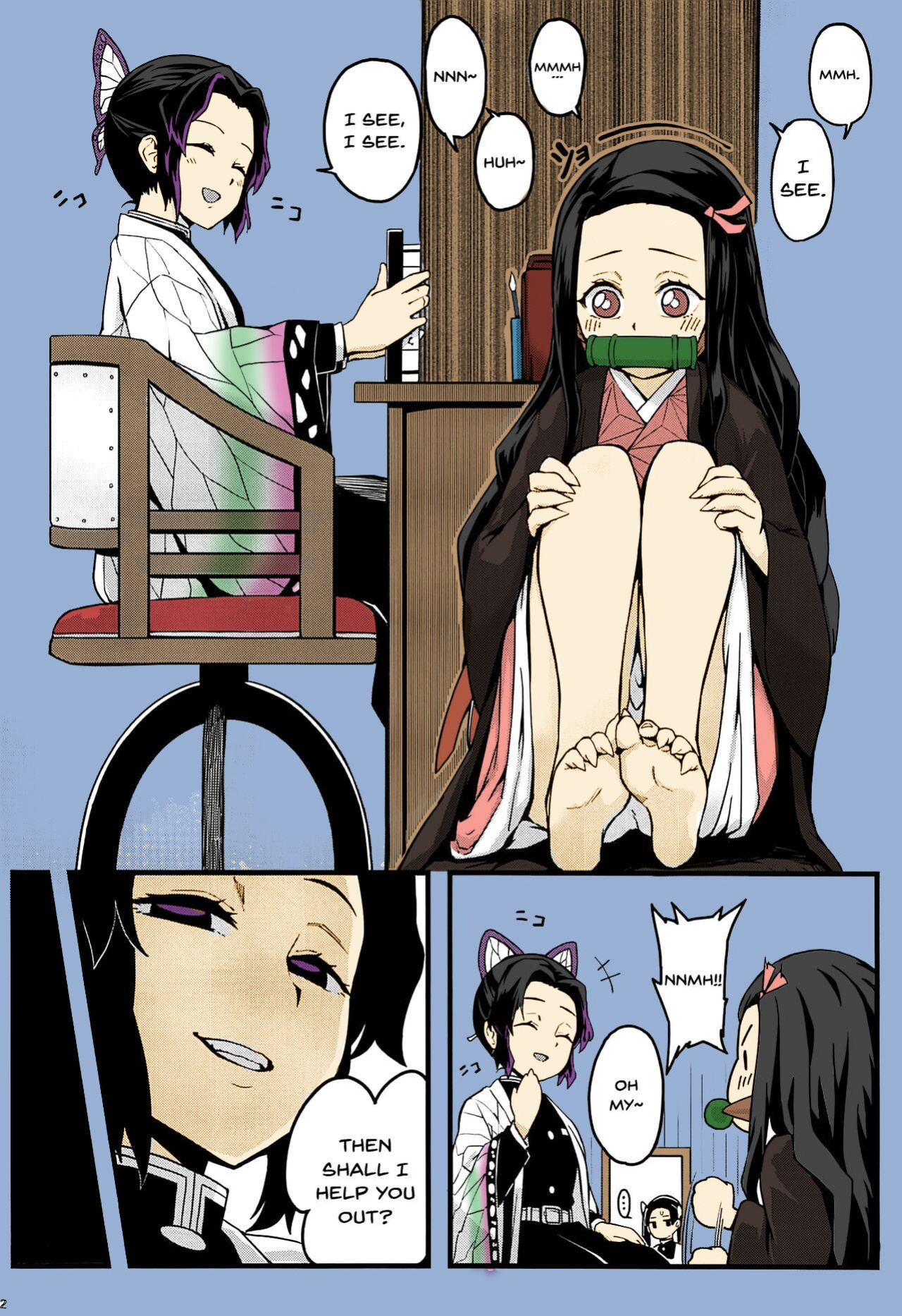 (C97) [San Se Fang (NekoWeapons)] Oniimo no Nin | Demon Sister's Pregnancy (Kimetsu no Yaiba) [Colorized]