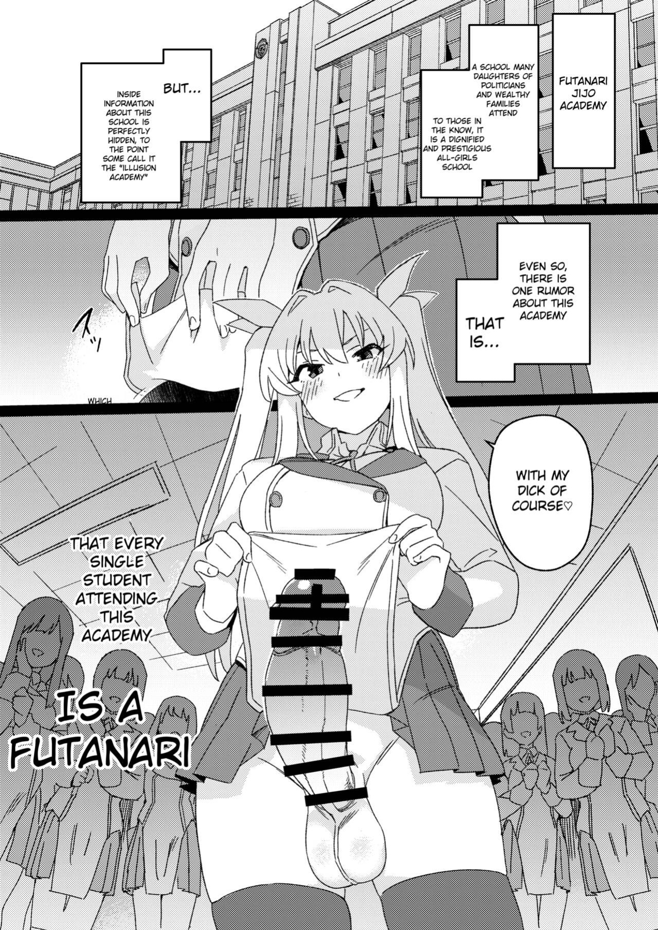 [Suimitsutou Koubou (Momo no Suidousui)] Futanari Jijo Gakuen -Kousen-
