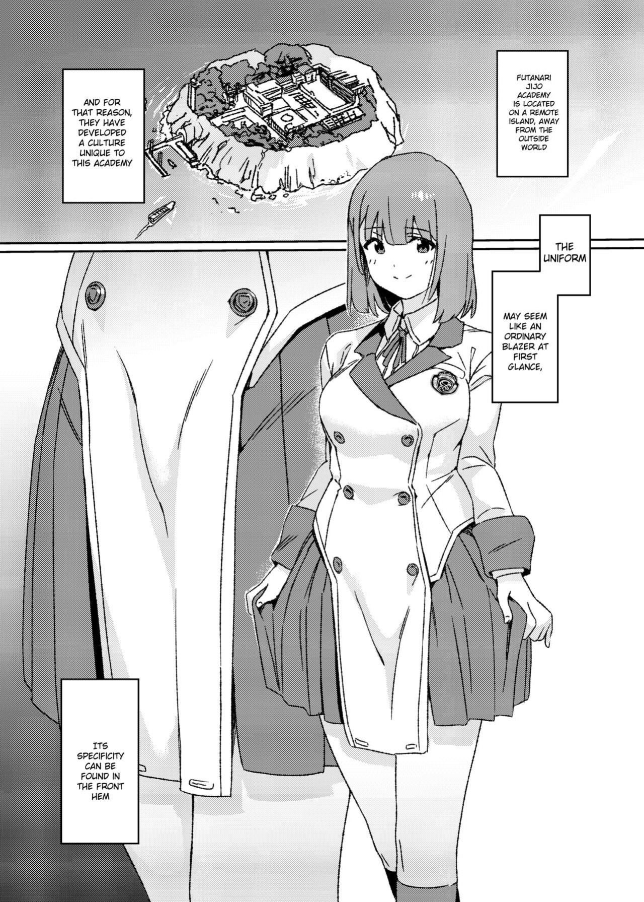 [Suimitsutou Koubou (Momo no Suidousui)] Futanari Jijo Gakuen Gakunai Report