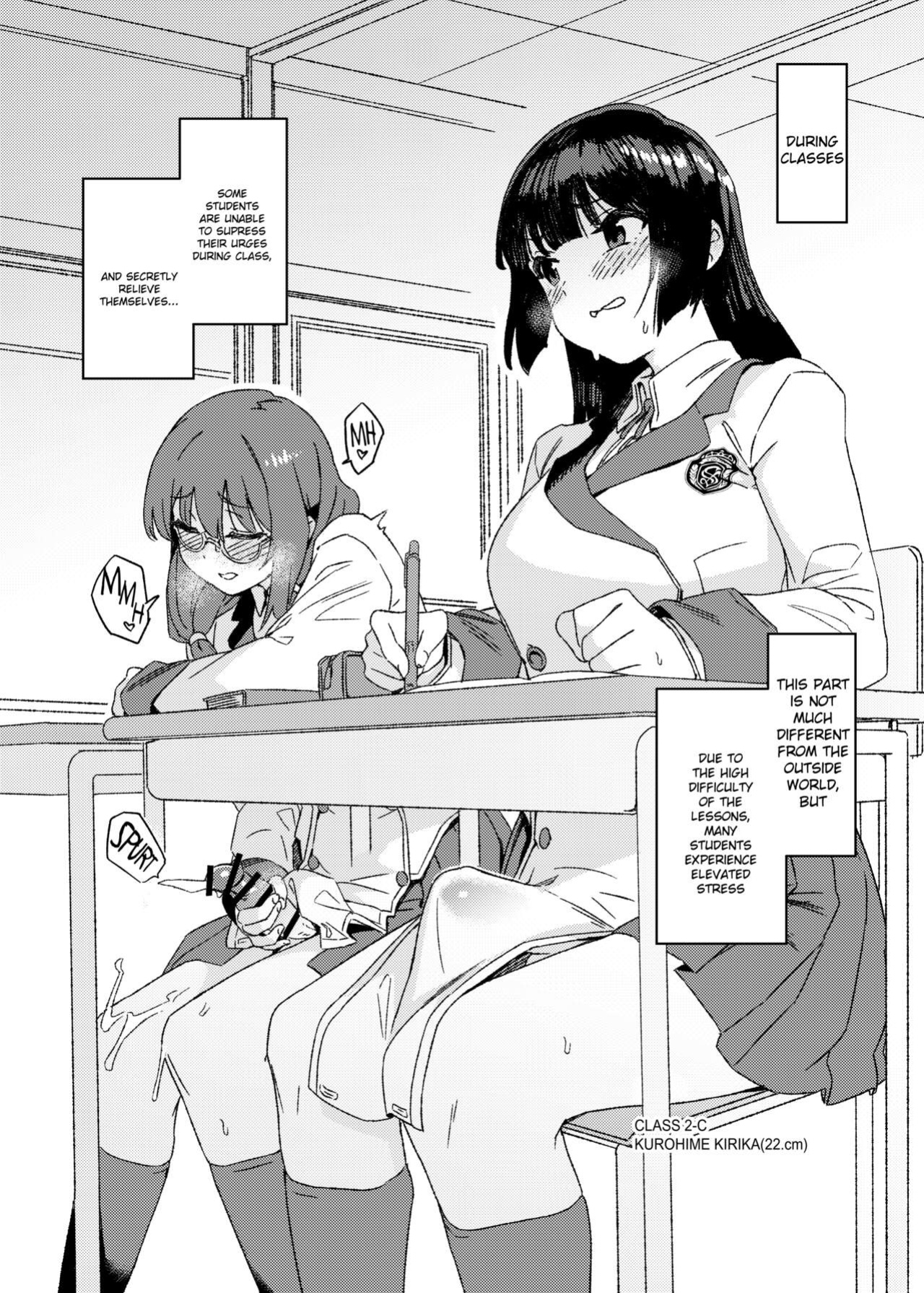 [Suimitsutou Koubou (Momo no Suidousui)] Futanari Jijo Gakuen Gakunai Report