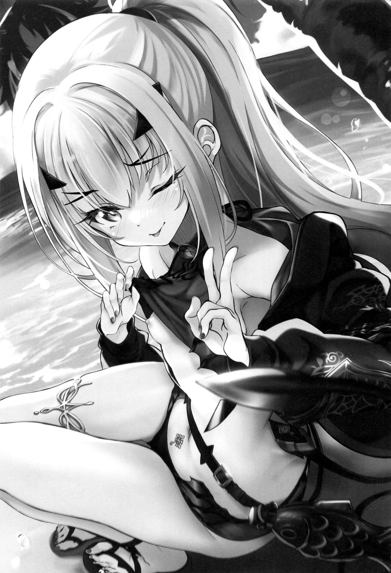 (C103) [Part K (Hitsujibane Shinobu)] Mizugi no Icha Koi Dragon Melusine | The passionate dragon lover Melusine in her swimsuit (Fate/Grand Order) [The Blavatsky Project]