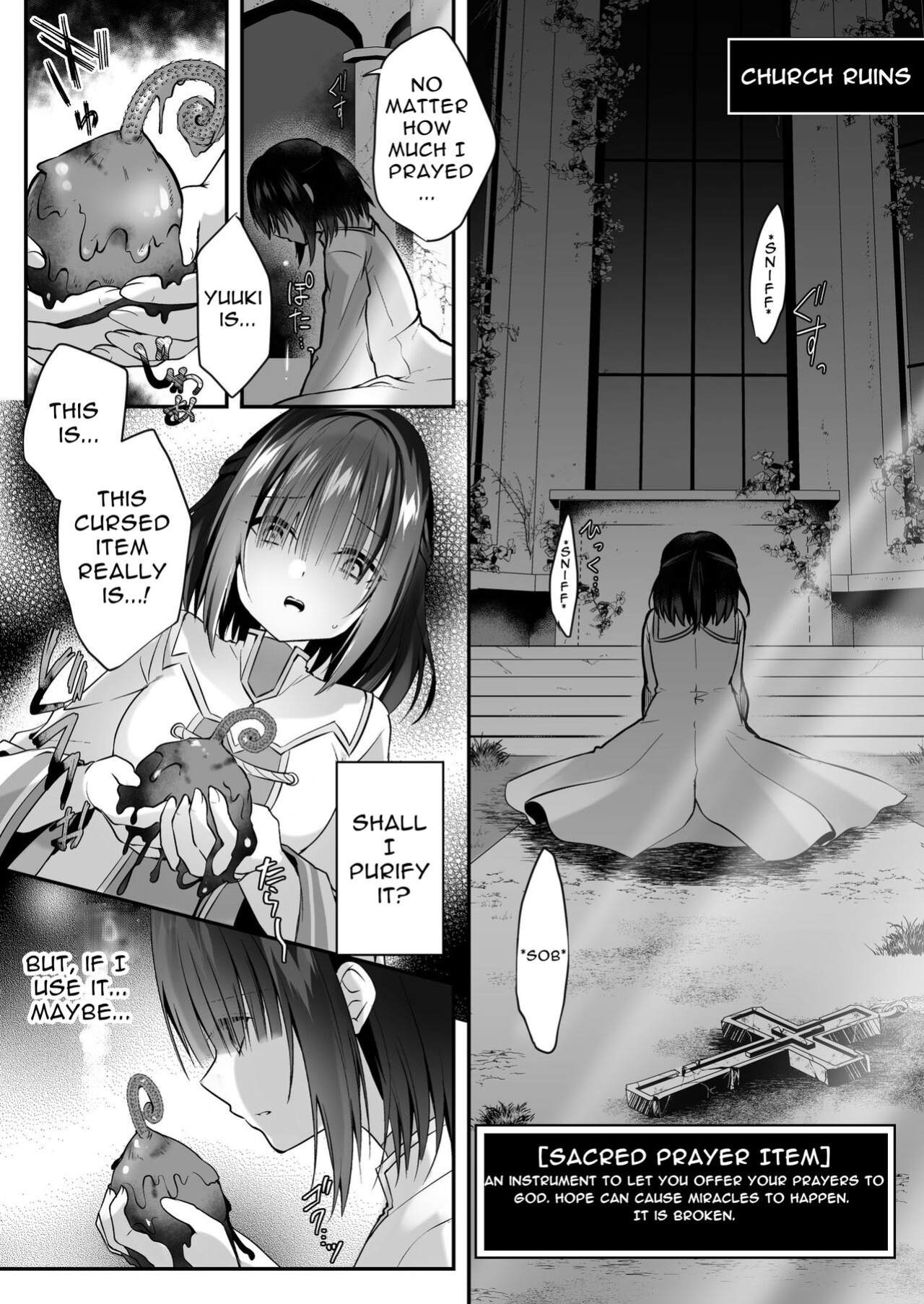 [Seika Kairaku Shoten (Eltoria, Rurimaru)] Yami Ochi Sister no Marunomi Kairaku Osen ~NTR Shi ni kuru Yatsu Zenin Marunomi Sureba Watashi no Kachida yo ne~ | Vore Pleasure Contamination of a Darkly Corrupted Cleric