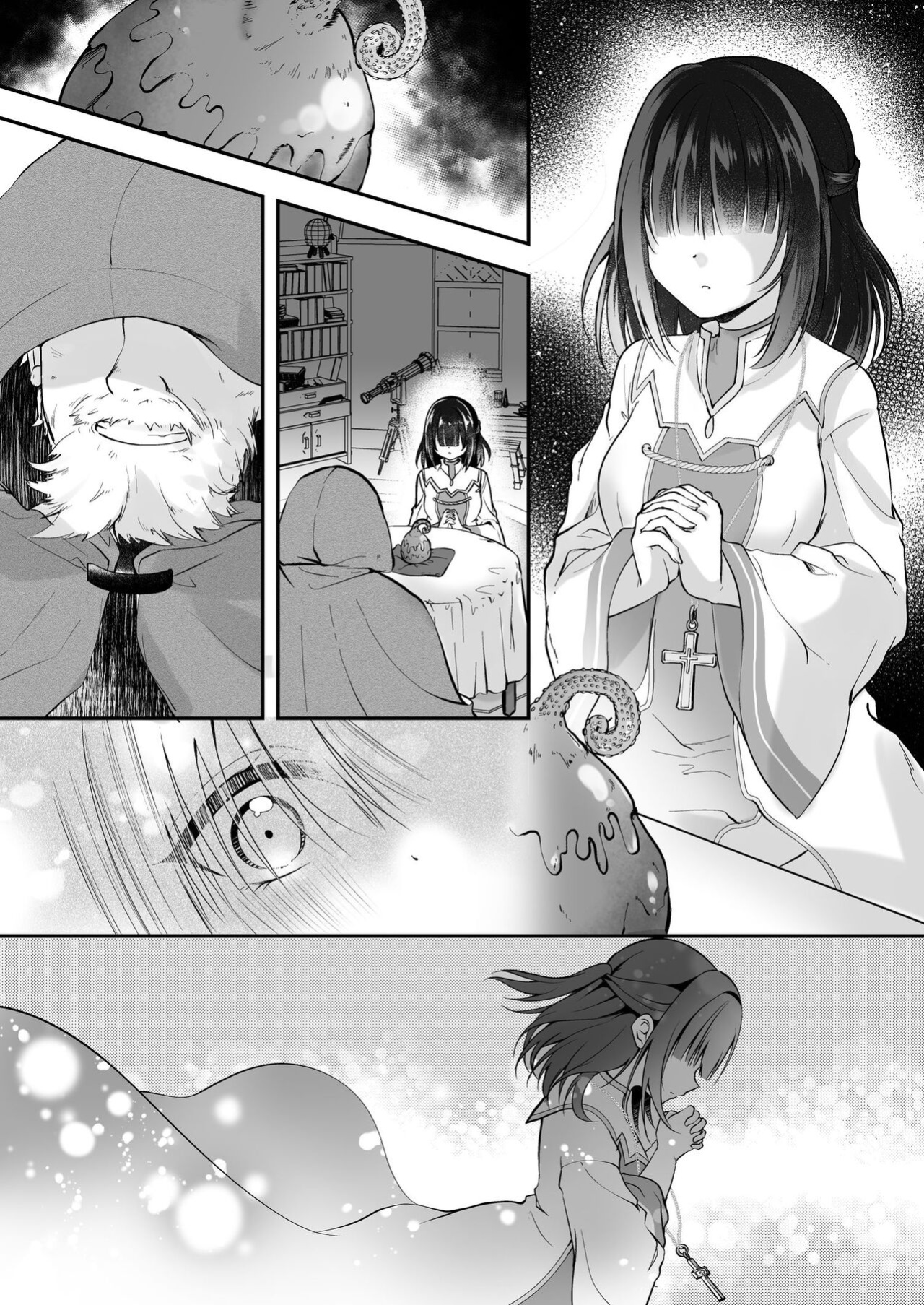 [Seika Kairaku Shoten (Eltoria, Rurimaru)] Yami Ochi Sister no Marunomi Kairaku Osen ~NTR Shi ni kuru Yatsu Zenin Marunomi Sureba Watashi no Kachida yo ne~ | Vore Pleasure Contamination of a Darkly Corrupted Cleric