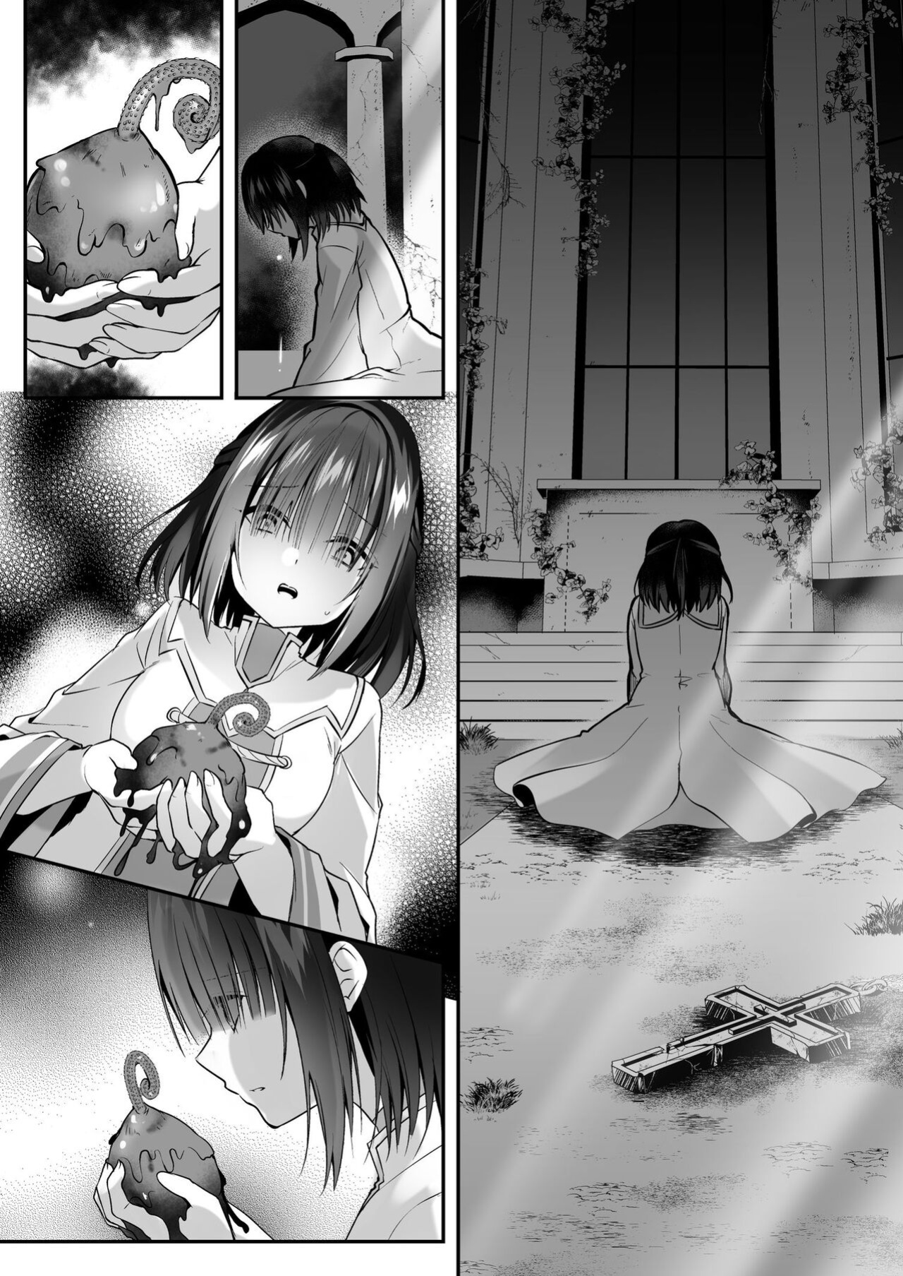 [Seika Kairaku Shoten (Eltoria, Rurimaru)] Yami Ochi Sister no Marunomi Kairaku Osen ~NTR Shi ni kuru Yatsu Zenin Marunomi Sureba Watashi no Kachida yo ne~ | Vore Pleasure Contamination of a Darkly Corrupted Cleric