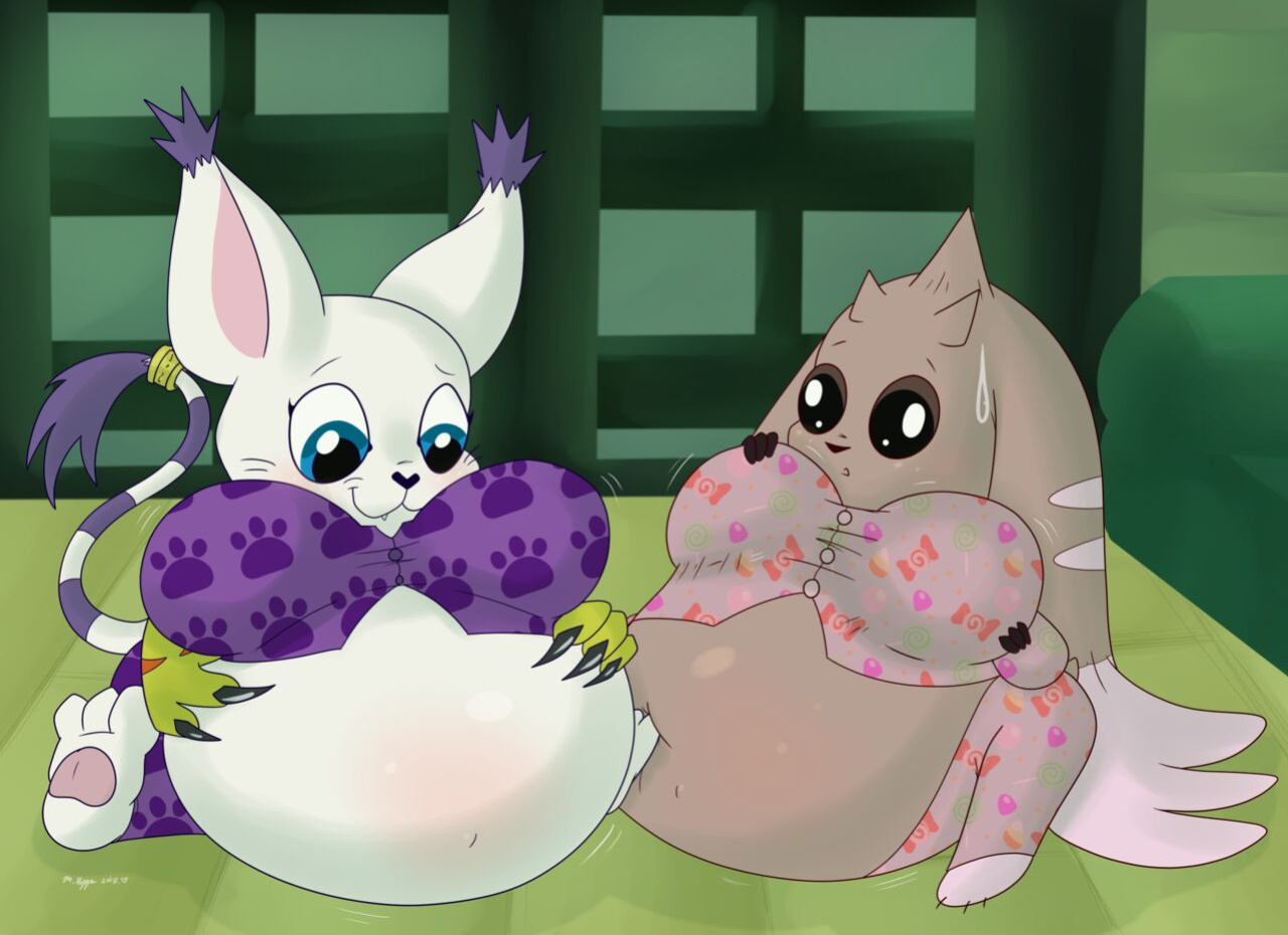 [NecroFeline] Digimon - Bandwidth Soda Sleepover + Extra Weightgain Comics (Completed)