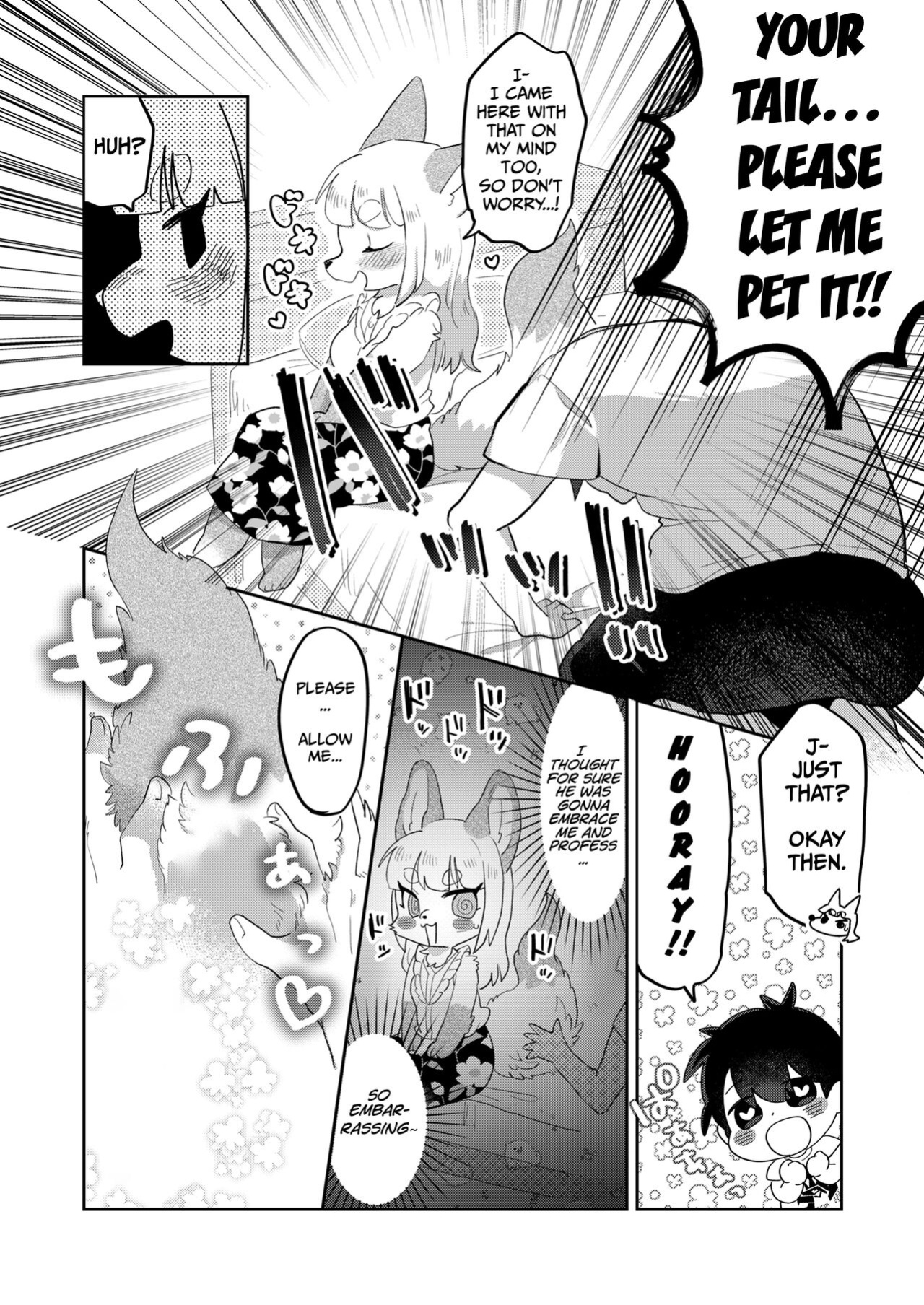 (Kemoket 12) [moffle (mabo)] Kimi no Shippo wo Mofuritai! | I Want to Pet Your Tail Too! [Haj3]