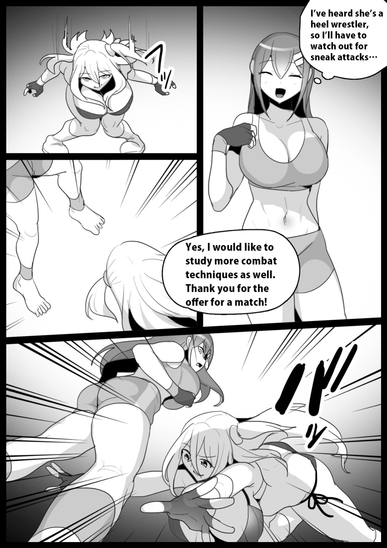[The Nation of Head Scissors, Toppogi] Girls Beat! Plus - Yuuna Hiiragi vs Saki