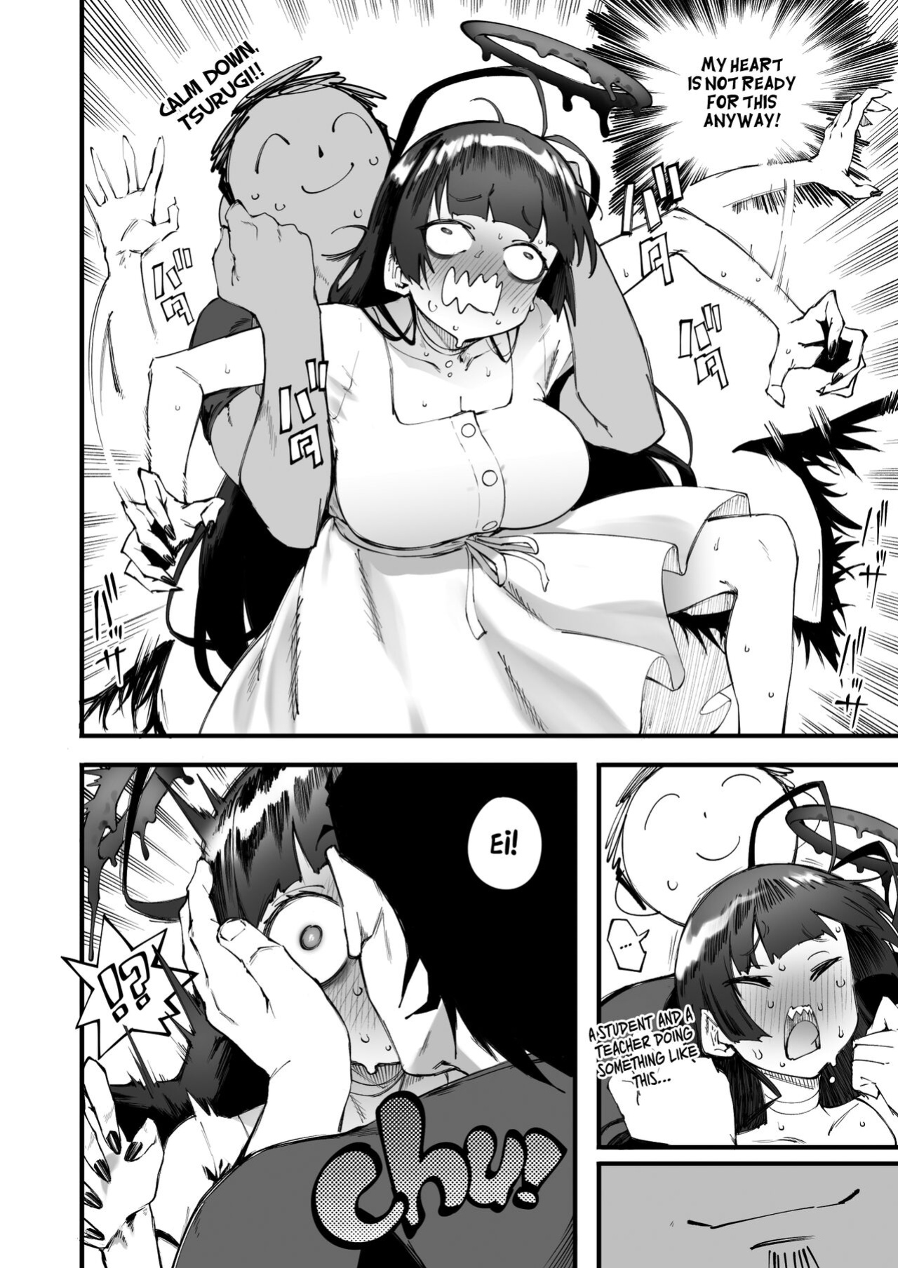 [Metsuki Warui Kyoudan (Suruga Kuroitsu)] Tsurugi datte Seishun shitai | Even Tsurugi wants to experience youth (Blue Archive) [Tea Party Scans]