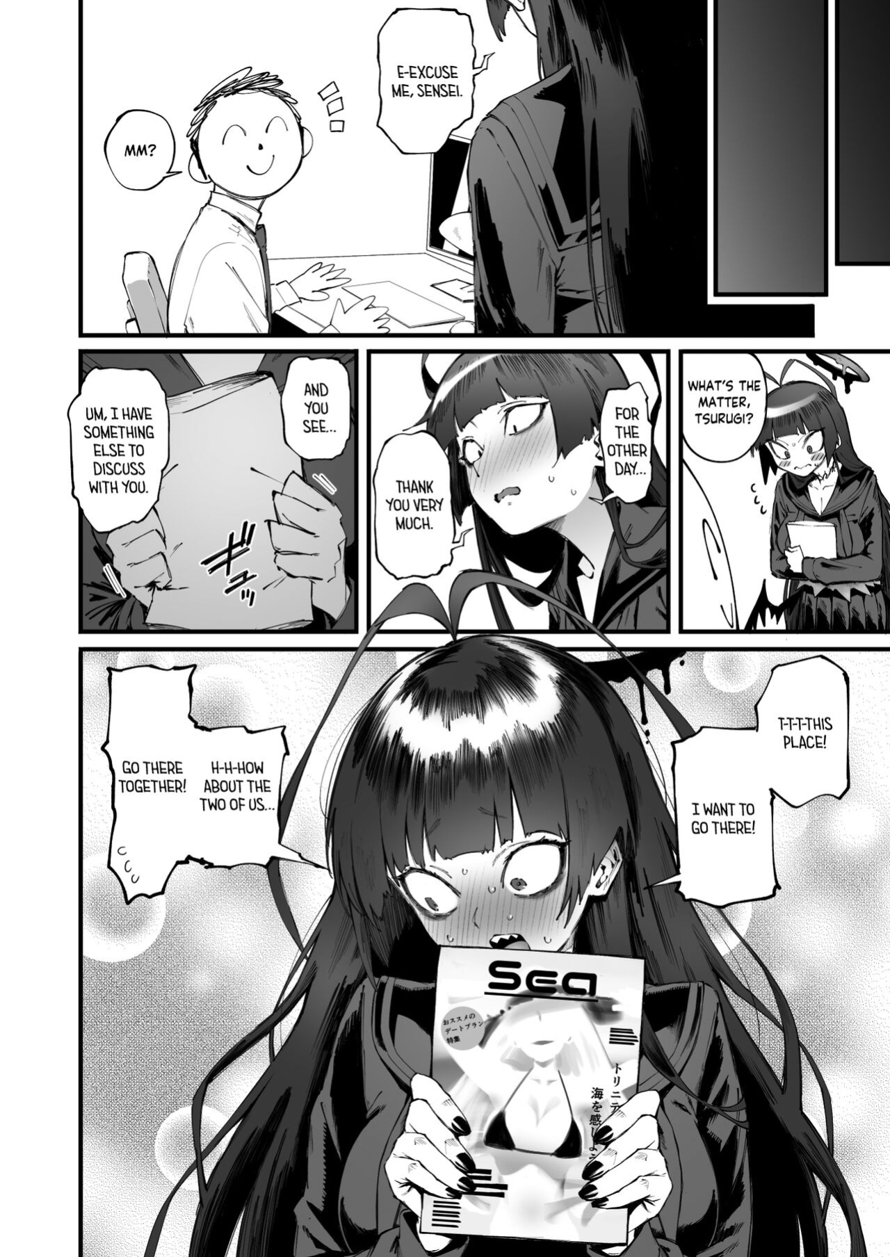 [Metsuki Warui Kyoudan (Suruga Kuroitsu)] Tsurugi datte Seishun shitai | Even Tsurugi wants to experience youth (Blue Archive) [Tea Party Scans]