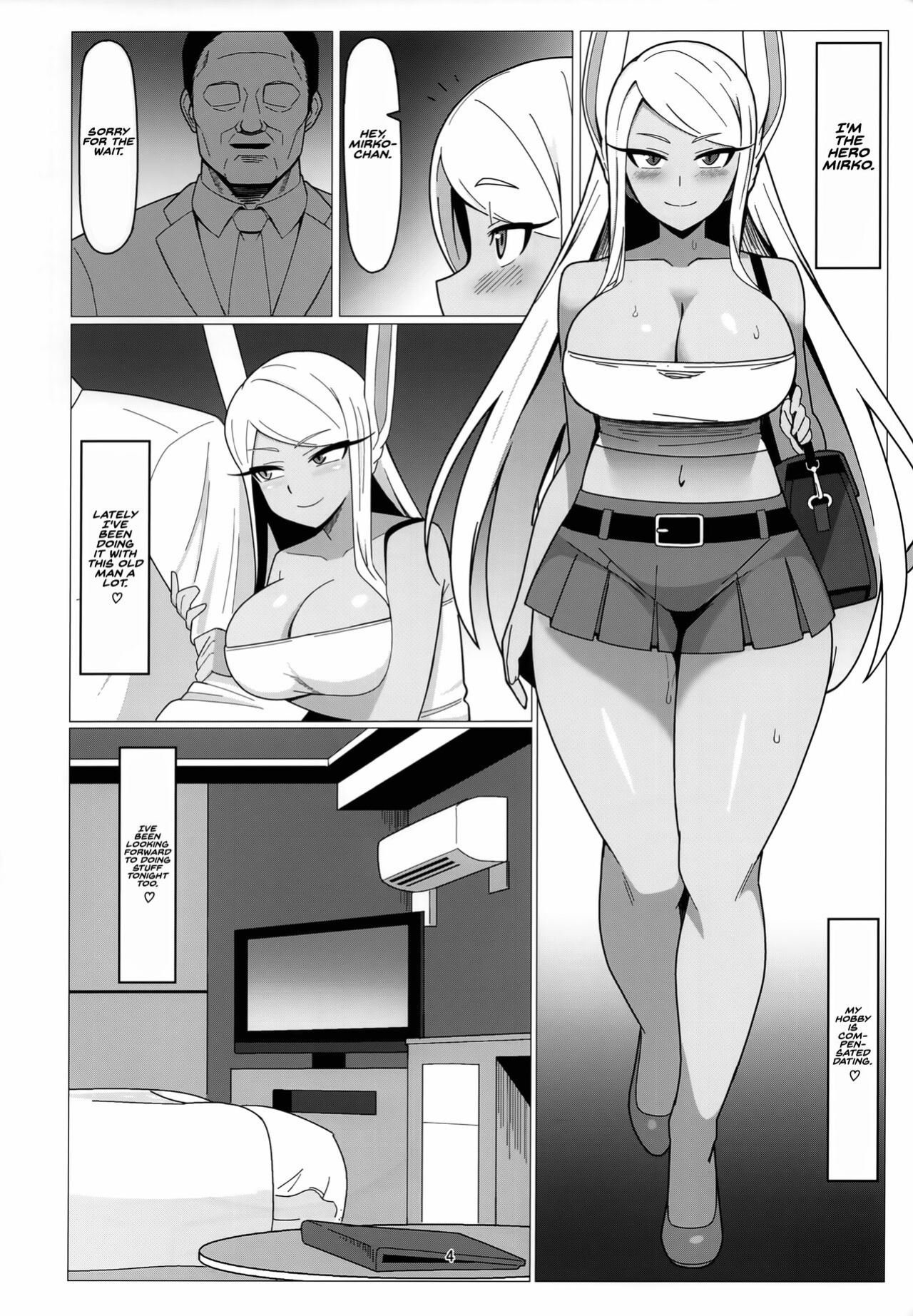 (COMIC1☆22) [Azumaya (Kazuma)] Enkou Miruko | Compensated Dating Mirko (Boku no Hero Academia)