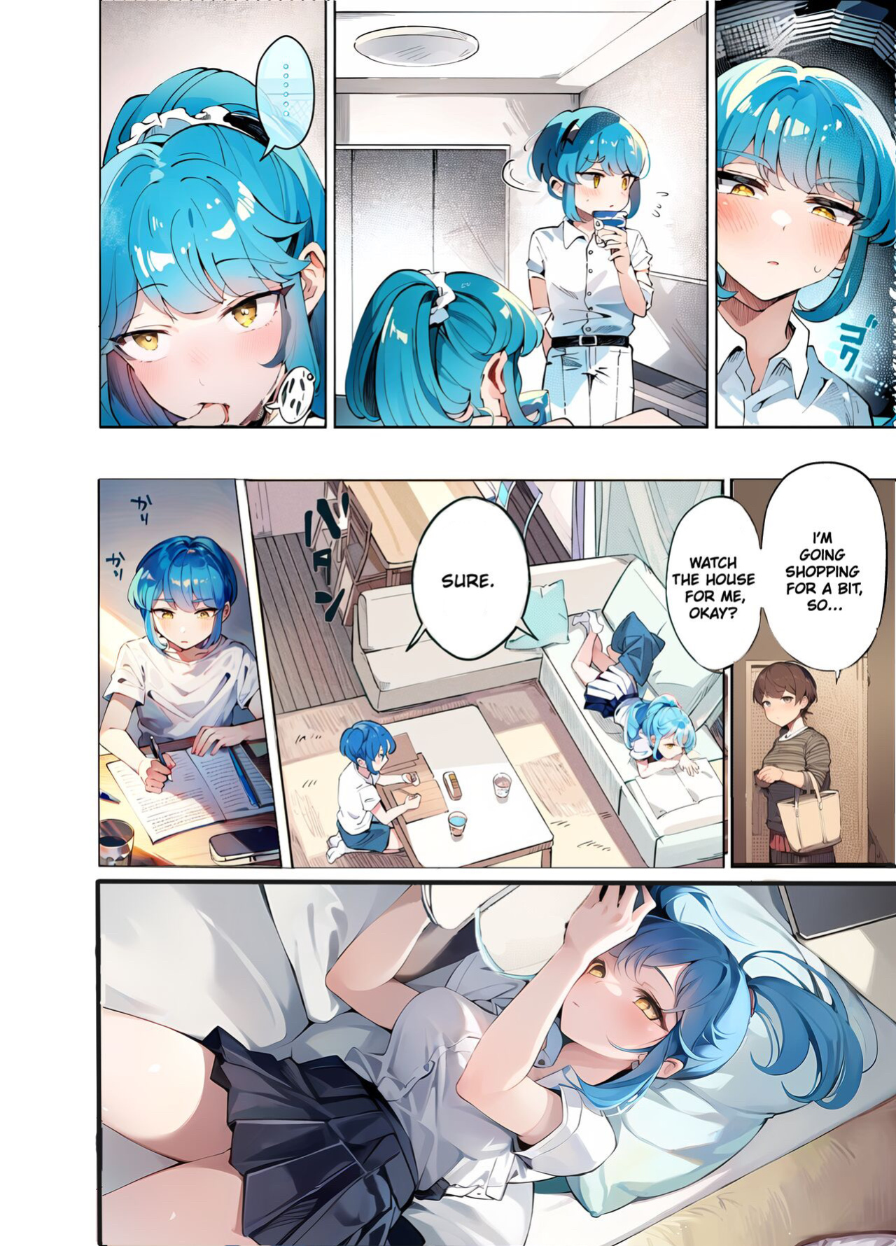 [blue lung] Uchi no Aneki wa Kyokon desu | My Well-Hung Older Sister [AI-Coloring]