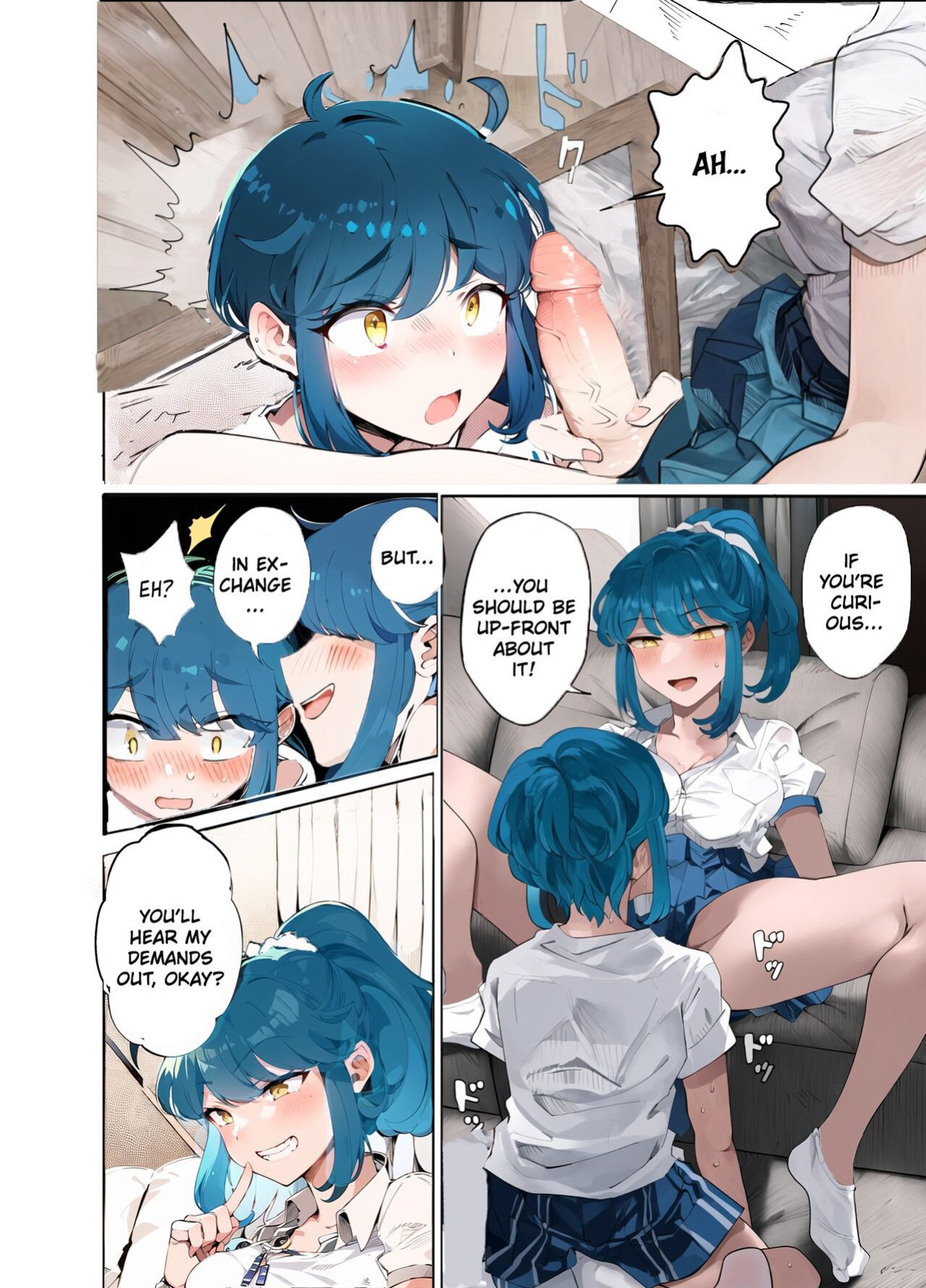 [blue lung] Uchi no Aneki wa Kyokon desu | My Well-Hung Older Sister [AI-Coloring]