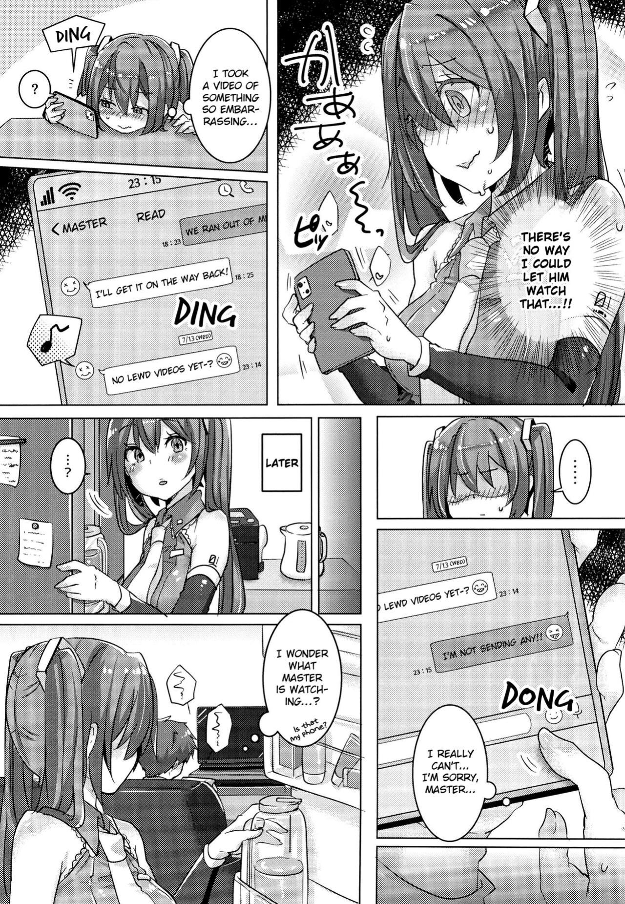 [Kusoyuridanchi (Johnson)] Miku-chan Hitori de Nani Shiteta? | Miku-Chan Did What Alone? (VOCALOID) [Hikura Scans]