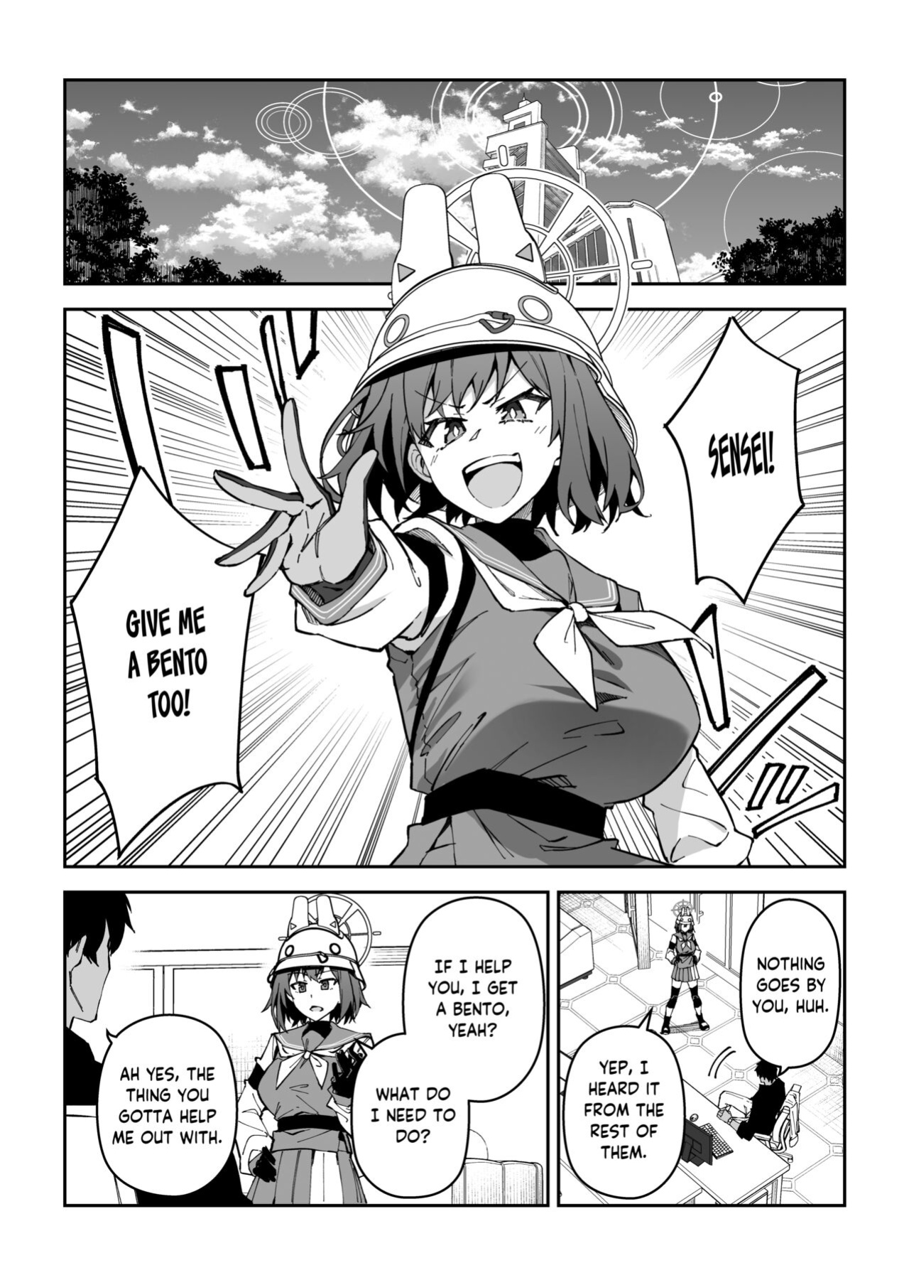 [Syunichi Kansuu (Syunichi)] Yokujou Usagi no Shokushou Choutatsu Sakusen | Lusty rabbit's mission to secure food supply (Blue Archive) [Tea Party Scans]