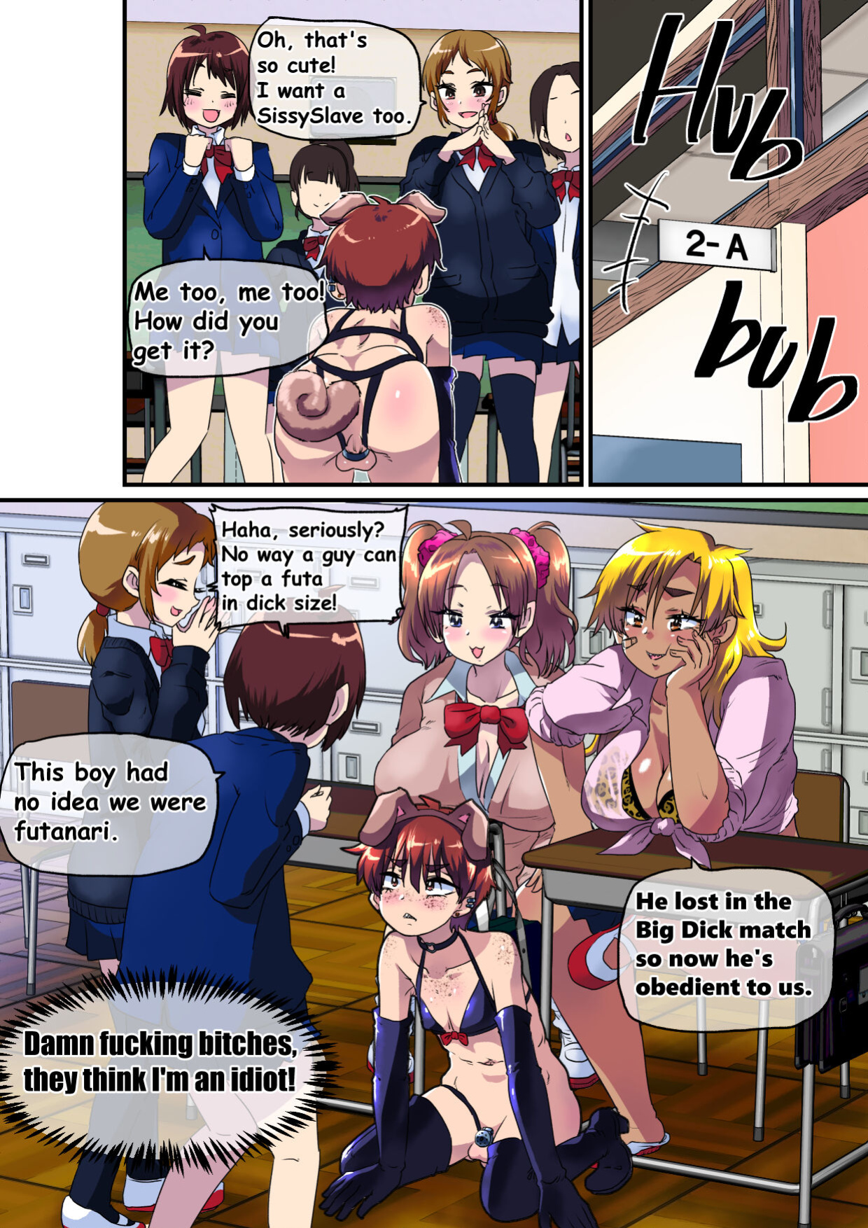 [Nikuyakitei (Nikuyaki)] Ore ga Mesu Ochi Shite Kyokon Futanari Gyaru-tachi no Seishori-you Chinpo Ana ni Choukyou Sarete Shimatta Ken. | I Ended Up Being Transformed Into The Sissy Slave Of The Big-Cocked Futanari Girls.