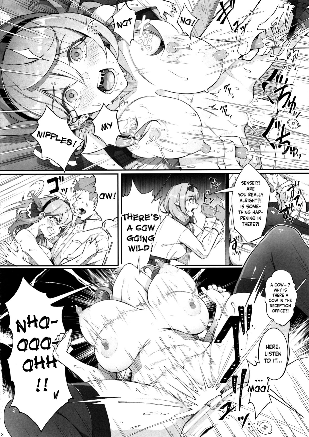 (C103) [Gessyu (Chouzetsu Bishoujo mine)] Gehenna no Meushi | The Cow of Gehenna (Blue Archive) [Douzo Lad Translations]