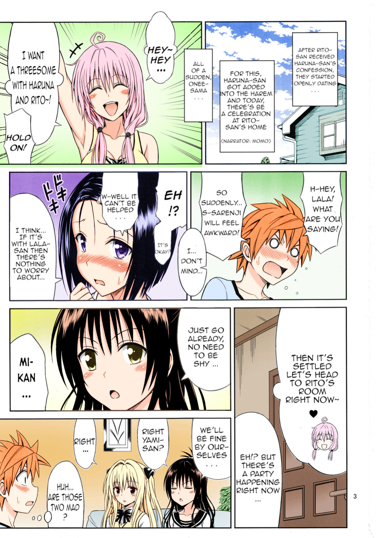 (C92) [Brain Dead (Eiji)] To LOVE-Ru Girls (To LOVE-Ru Darkness) [Dorake V][Colorized]