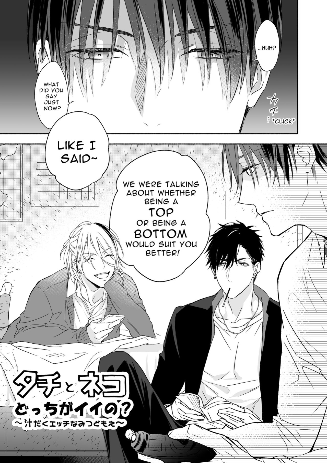 [NS (Nabara Shouko)] Tachi to Neko Docchi ga Ii no? | Top or Bottom? ~Sweaty 3-Way Sex~