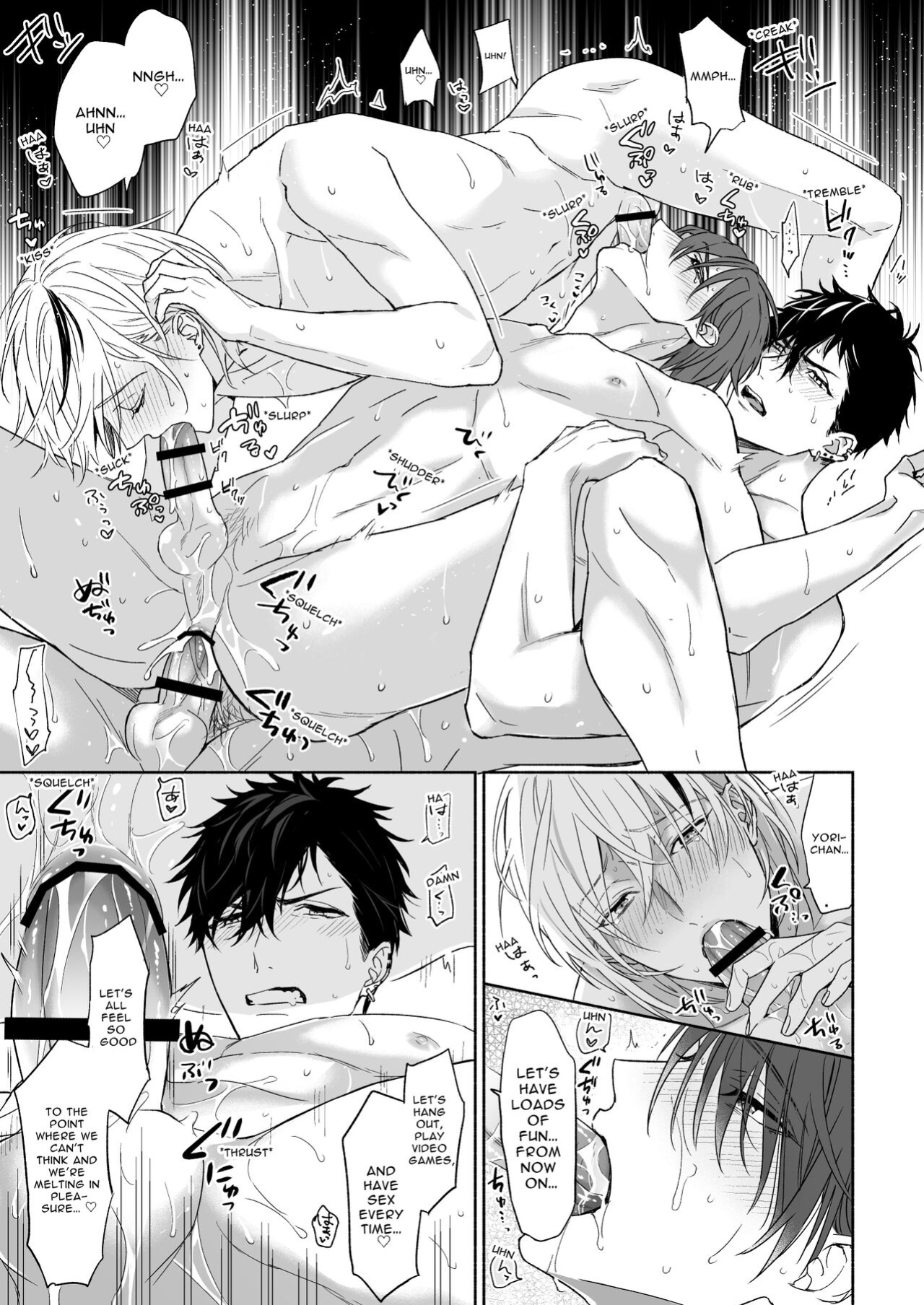 [NS (Nabara Shouko)] Tachi to Neko Docchi ga Ii no? | Top or Bottom? ~Sweaty 3-Way Sex~