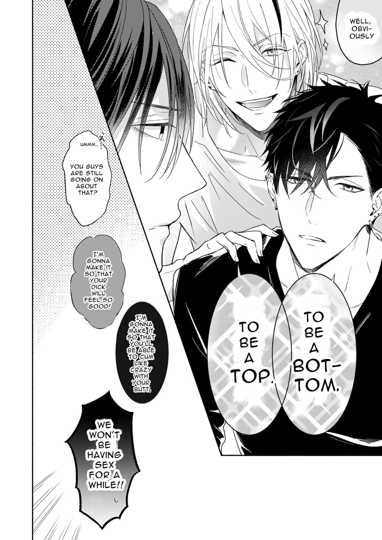 [NS (Nabara Shouko)] Tachi to Neko Docchi ga Ii no? | Top or Bottom? ~Sweaty 3-Way Sex~