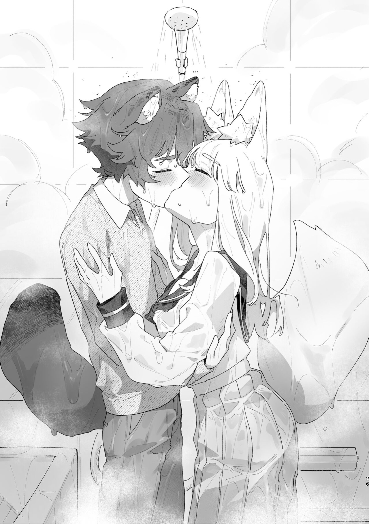 [pink carrot (usachanGET)] Otoko ga Uke - Kitsune-chan X Tanuki-kun | ♂ ga uke. Kitsune-chan × tanuki-kun [Tabunne Scans]