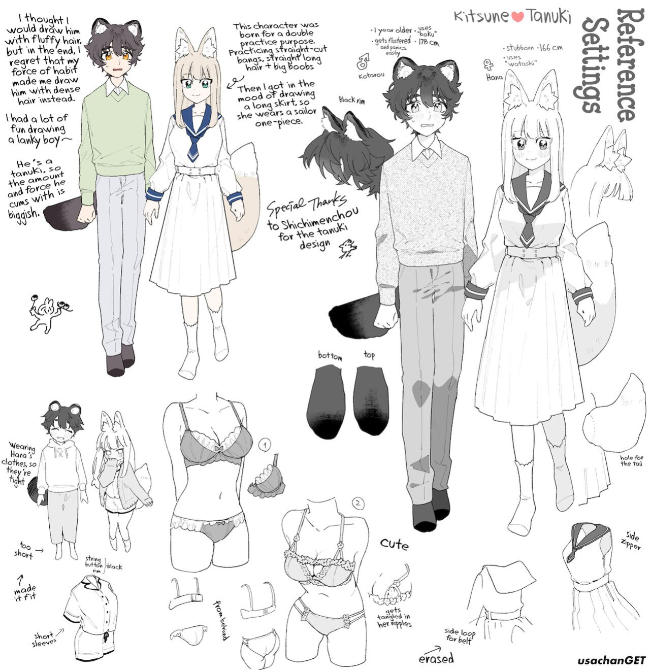 [pink carrot (usachanGET)] Otoko ga Uke - Kitsune-chan X Tanuki-kun | ♂ ga uke. Kitsune-chan × tanuki-kun [Tabunne Scans]