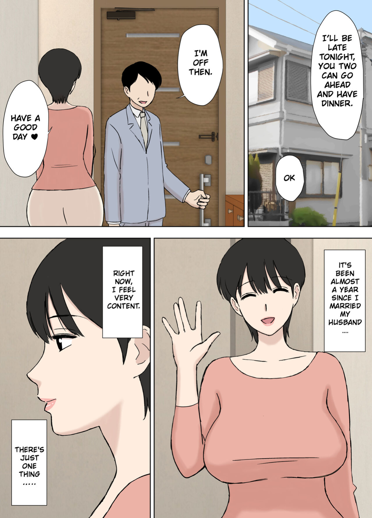 [Urakan] Juujun Mama no Chizuru-san to Otto no Tsurego | The Obedient Chizuru-san And Her Stepchild [Chalklog]