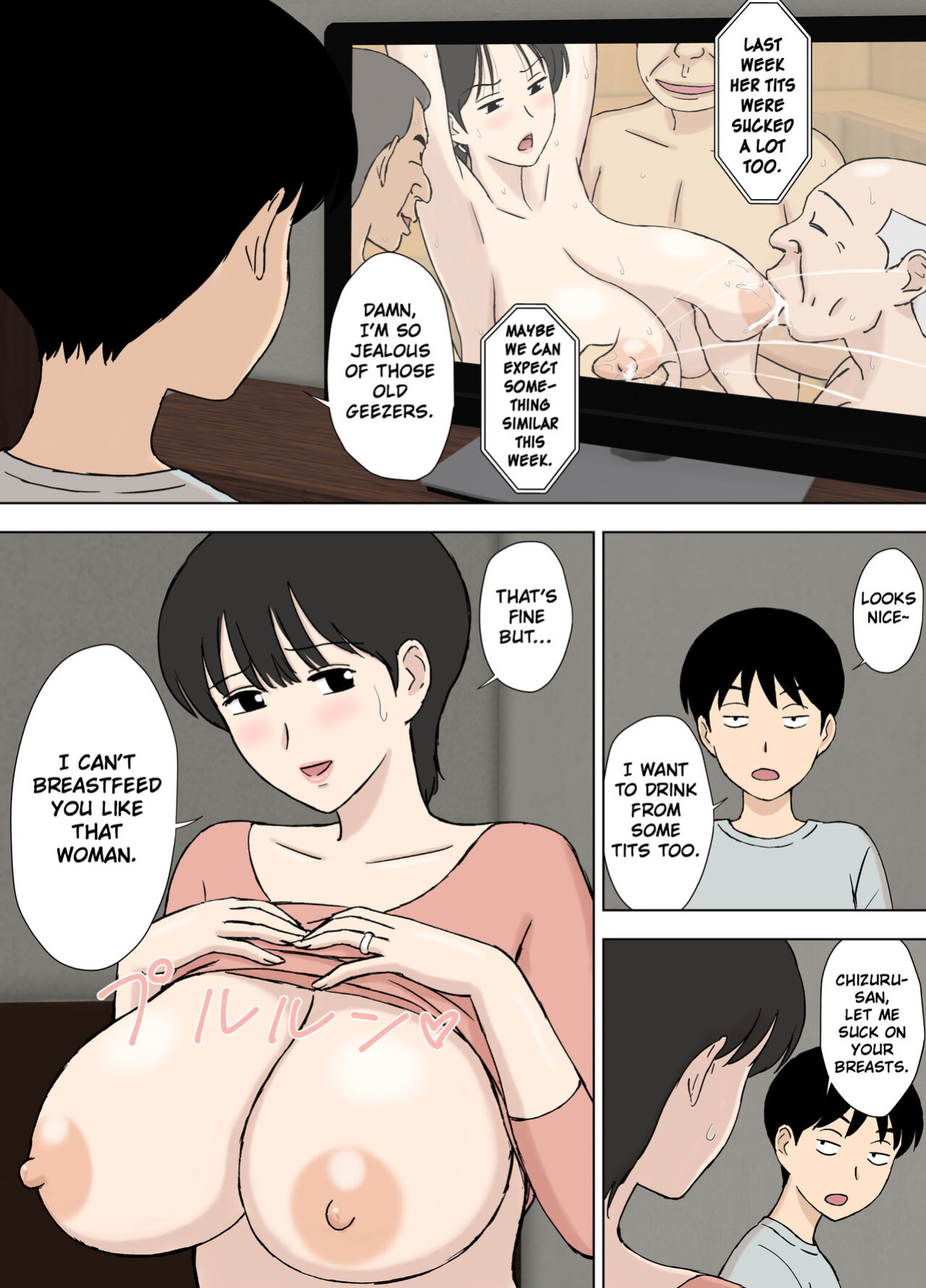[Urakan] Juujun Mama no Chizuru-san to Otto no Tsurego | The Obedient Chizuru-san And Her Stepchild [Chalklog]