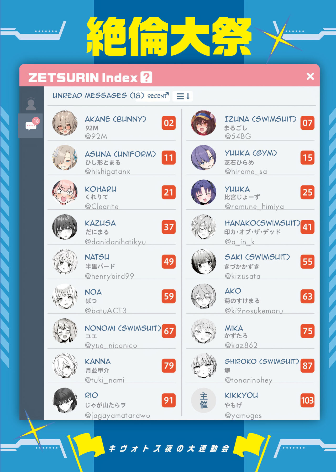 (C103) [Kakuzatou (Various)] BluArch Icha Love Ero Goudou Zetsurin Taisai (Blue Archive)(Shiririn)