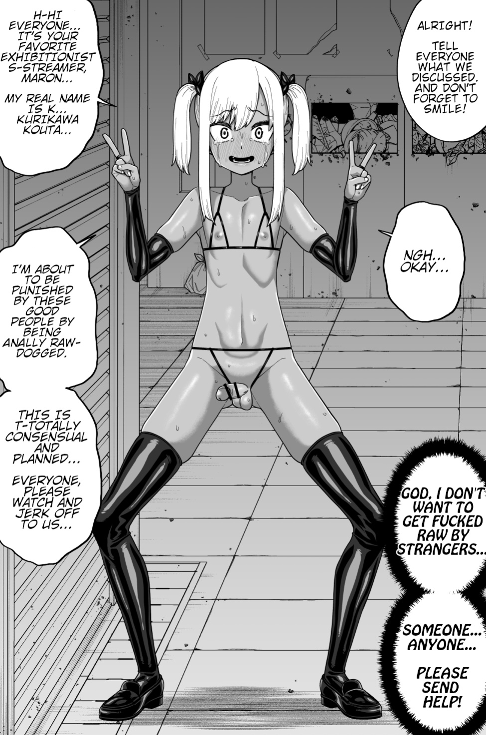 [Tateyoko Issen (Shinagawa Mikuzu)] Hidoimeniau Otokonokotachi vol.3 [English + Speechless]