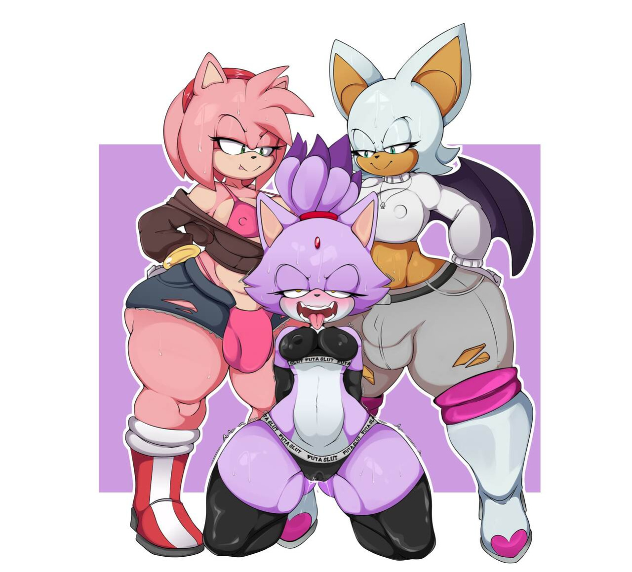 [ChaosNSFW / IchiNSFW] Amy, Rouge & Blaze (Sonic)