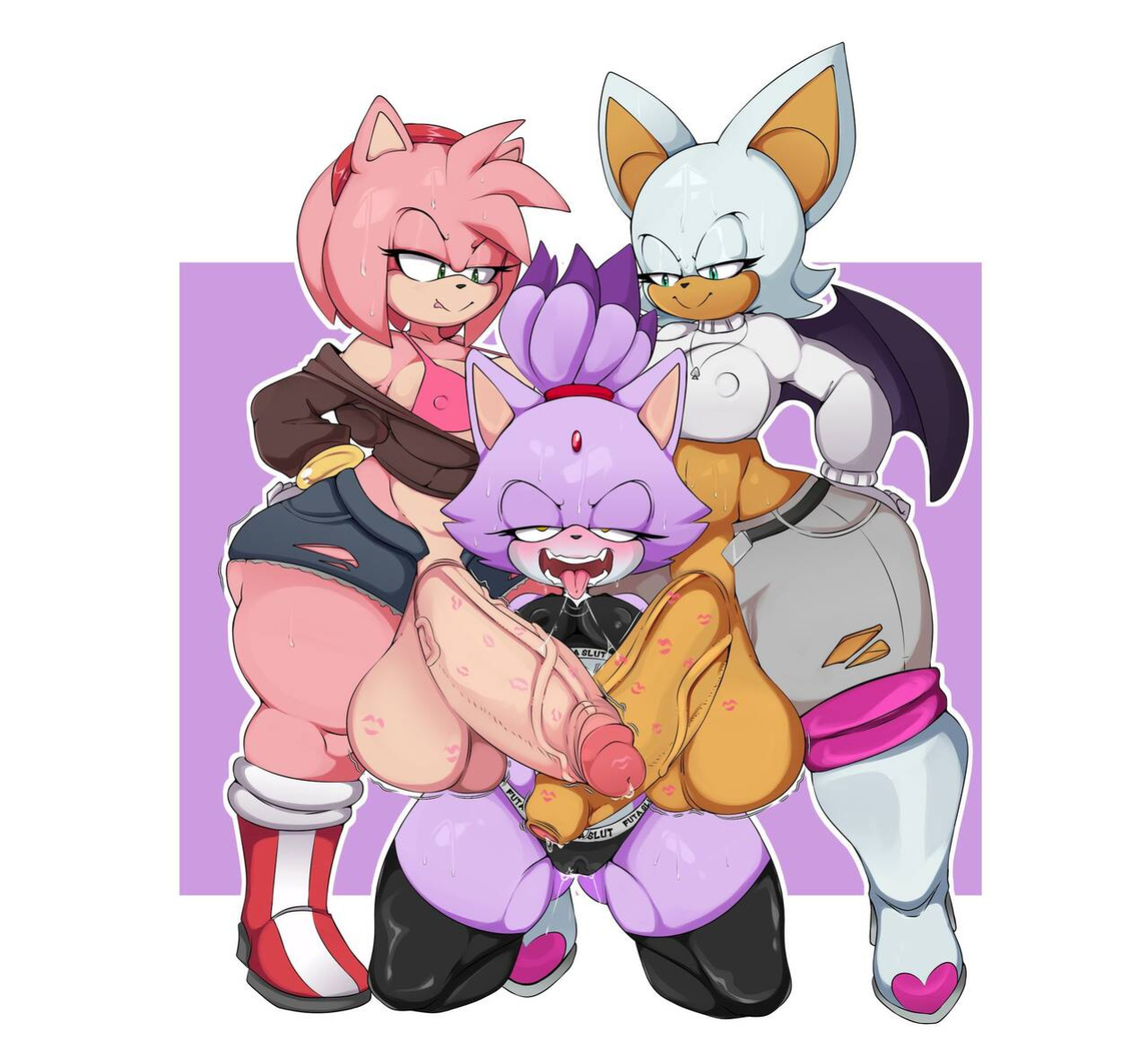 [ChaosNSFW / IchiNSFW] Amy, Rouge & Blaze (Sonic)