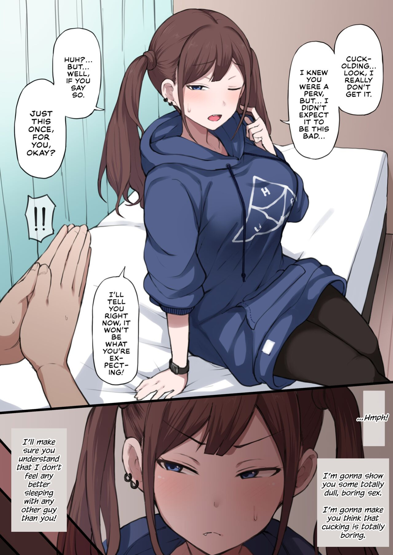 [Doushia (Terasu MC)] Boku no Netorase Seiheki ni Tsukiatte kureru Kanojo | A Girlfriend Who Plays Along with My Cuckold Fetish + Prequel + CG [Defan752 & Tekkamaki]