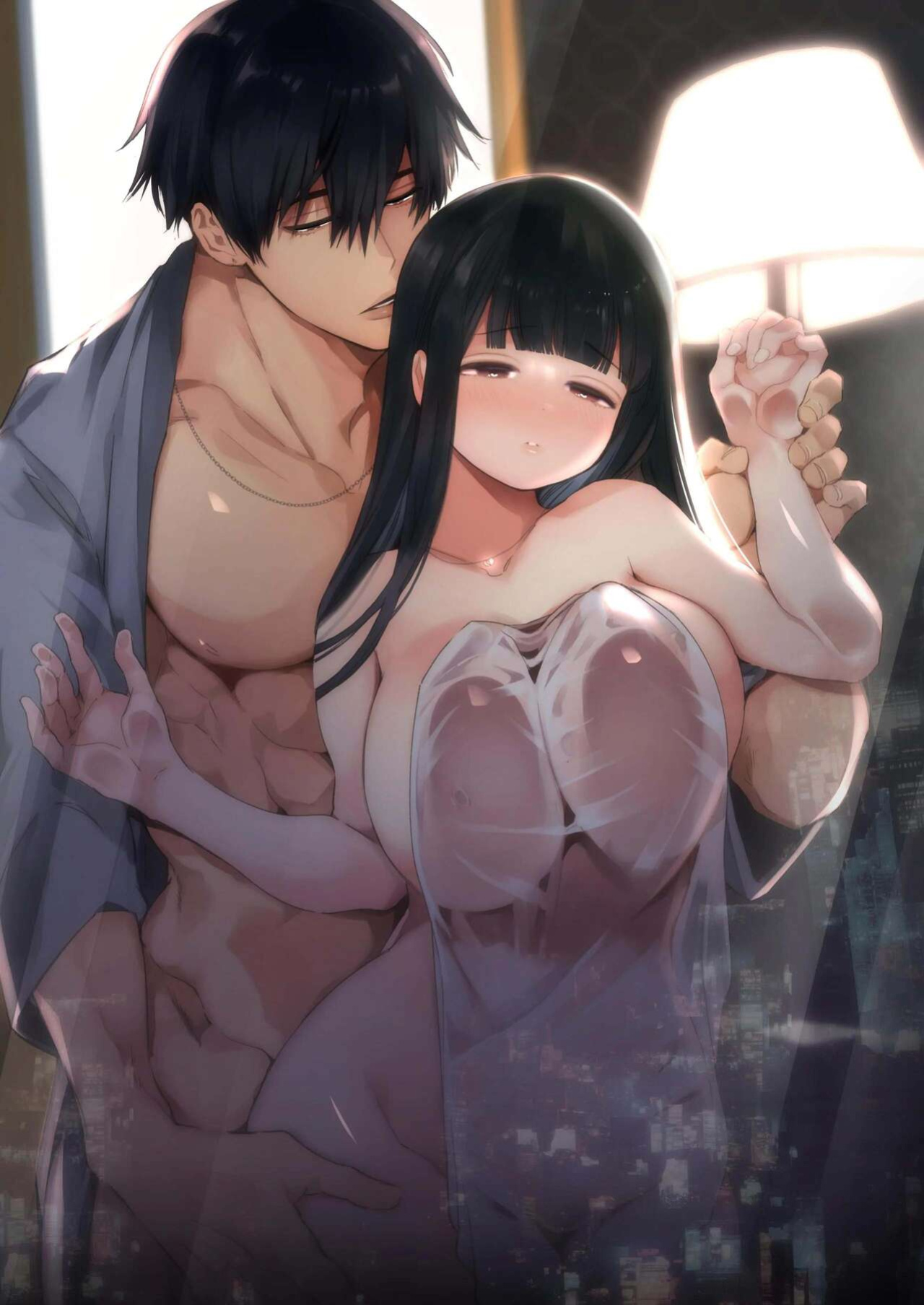 [Yatomomin (Yamamoto Tomomitsu)] Mayu-chan NTR ~Daigaku Shingaku no Tame Joukyou Shita Kanojo ga Onzoushi ni Tsukamari Dekiai Sarete Shimatta~ | Mayu-chan NTR ~Big Dick in the Big City~