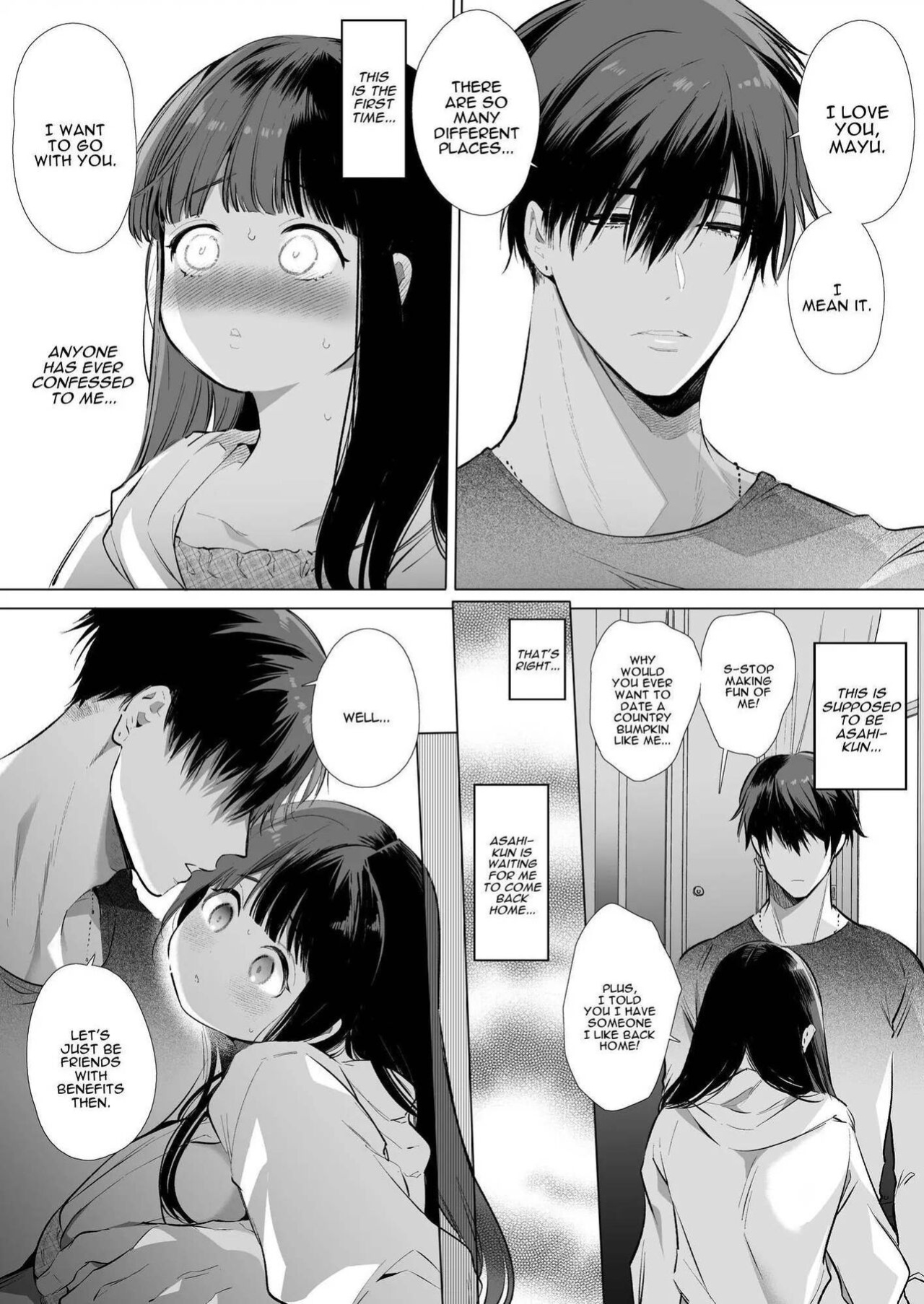 [Yatomomin (Yamamoto Tomomitsu)] Mayu-chan NTR ~Daigaku Shingaku no Tame Joukyou Shita Kanojo ga Onzoushi ni Tsukamari Dekiai Sarete Shimatta~ | Mayu-chan NTR ~Big Dick in the Big City~