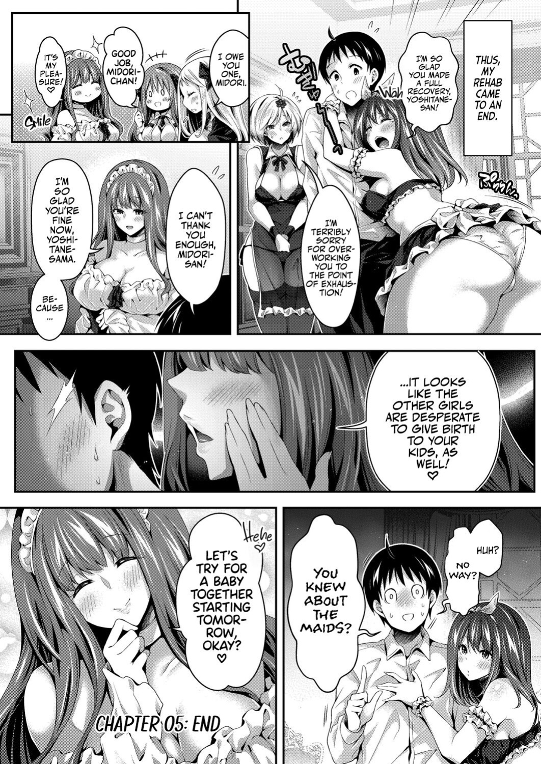 [Hachigo] Harem Maid no Damedame Ecchi | Kinky Sex with My Maid Harem Chapters 01-05 [Team Rabu2]