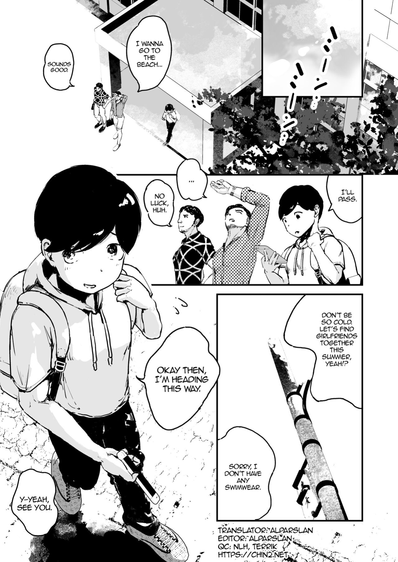 [Three Parts (Sanbu Kousaku)] Otokonoko Night Pool {Chin²}