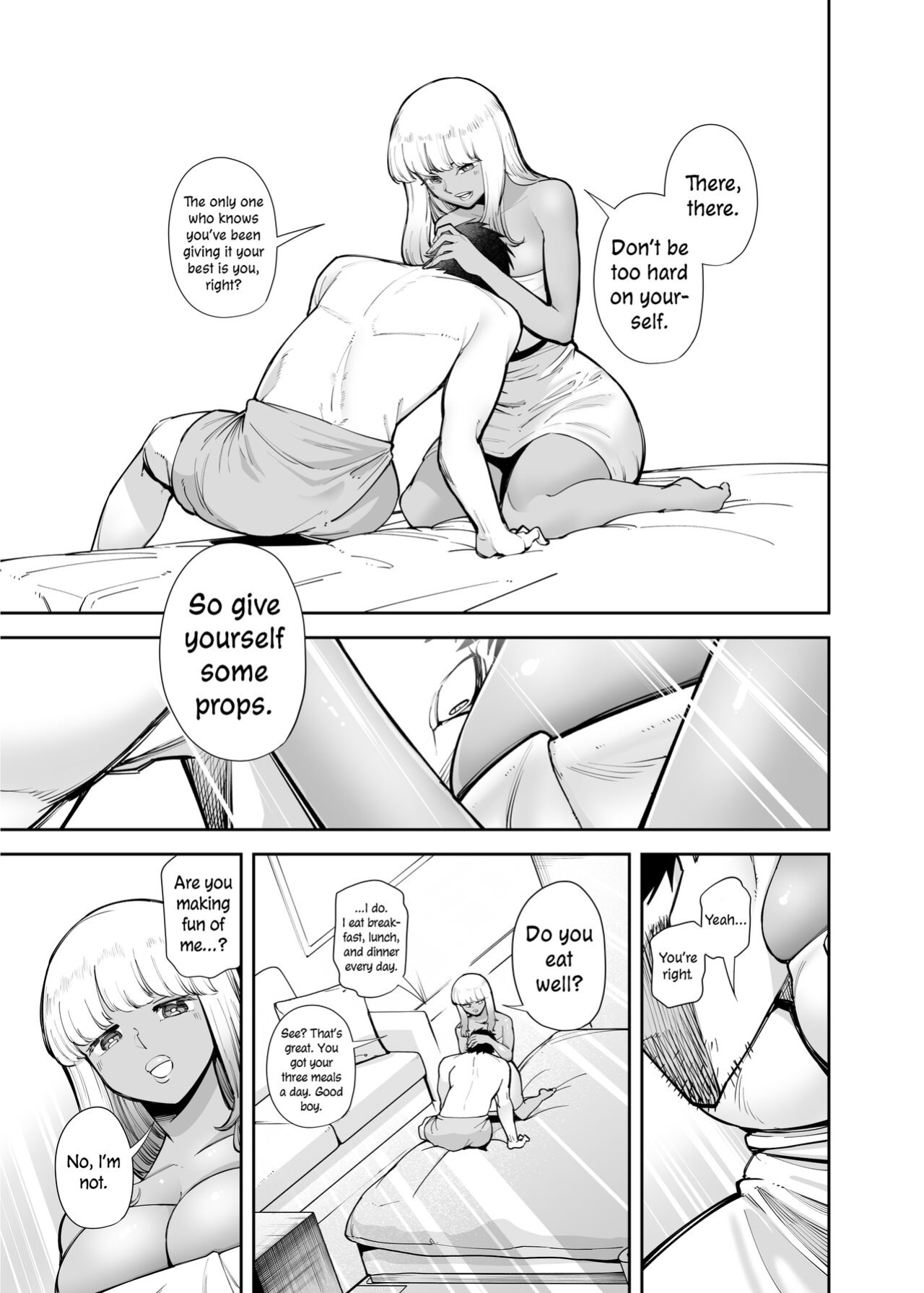 [Takashima] Oji-san o Yoshi Yoshi Shite Kureru Kuro Gal | A Black Gal Who Takes Care of an Older Man [ConTL]
