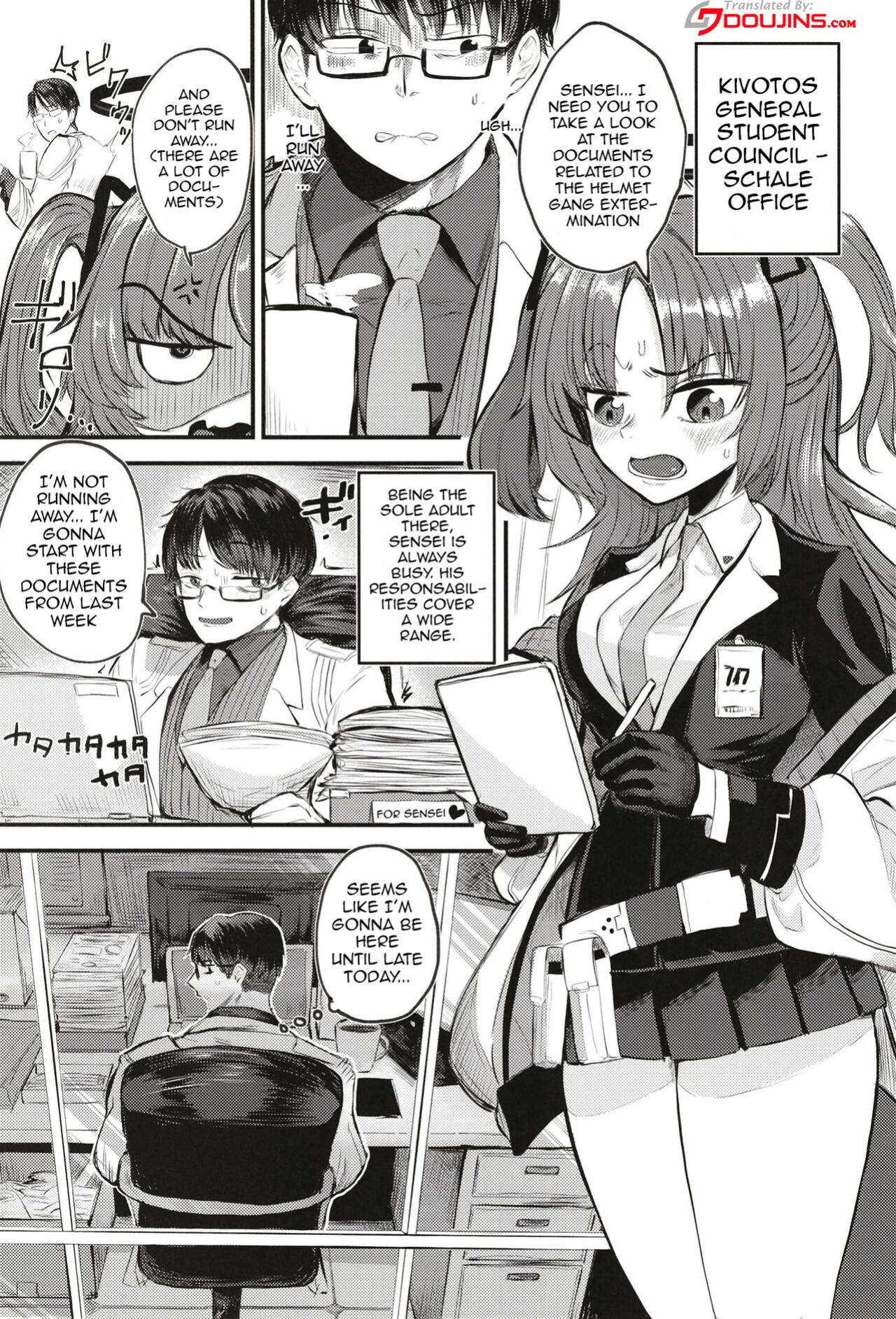[Shouyu Gohan (Wakyo)] Sensei nara Koshokan (Koko) demo Ii desu yo | If it's With Sensei, I Don't Mind Doing it Right Here (In The Antiquarian Bookstore) (Blue Archive)