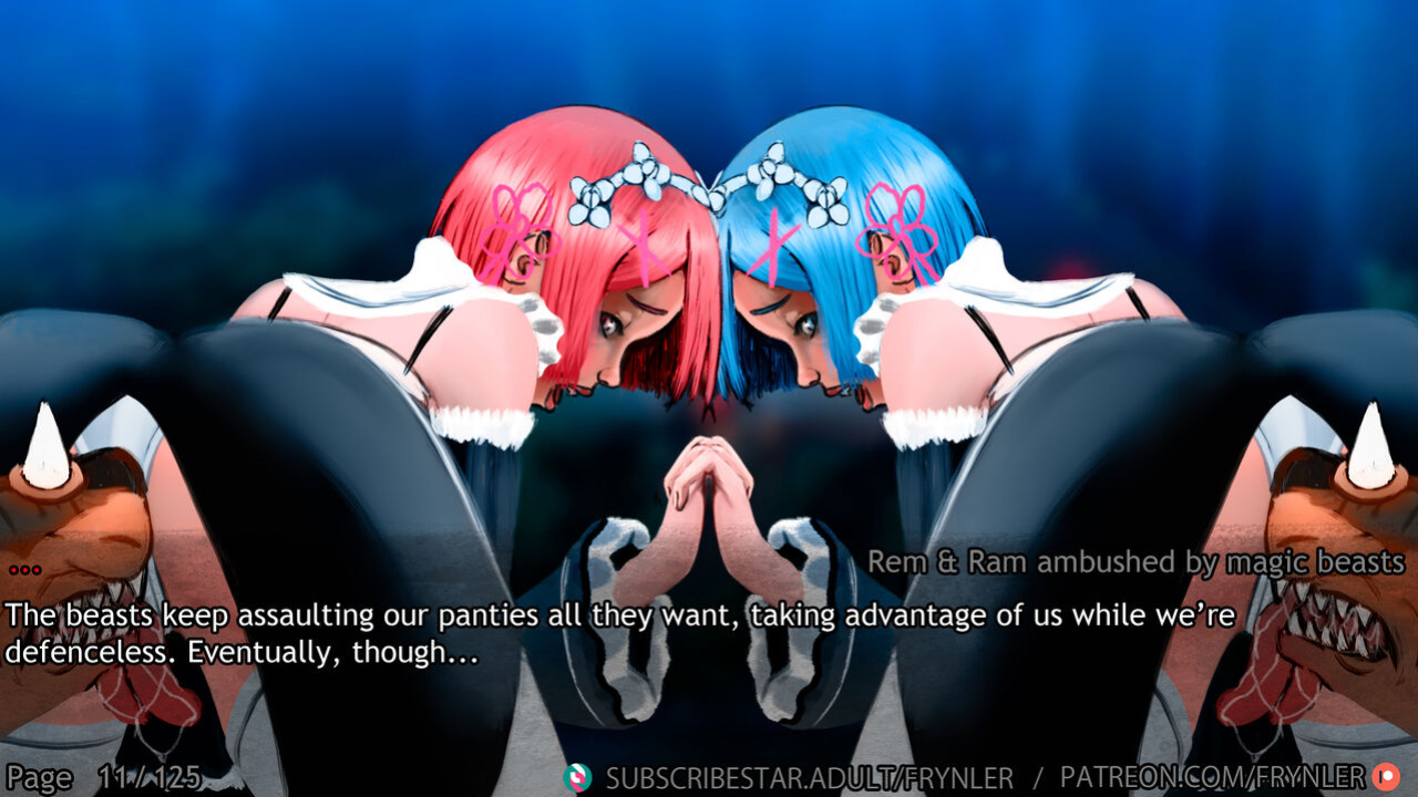 [Frynler] Rem and Ram ambushed by magic beasts (Re-Zero)