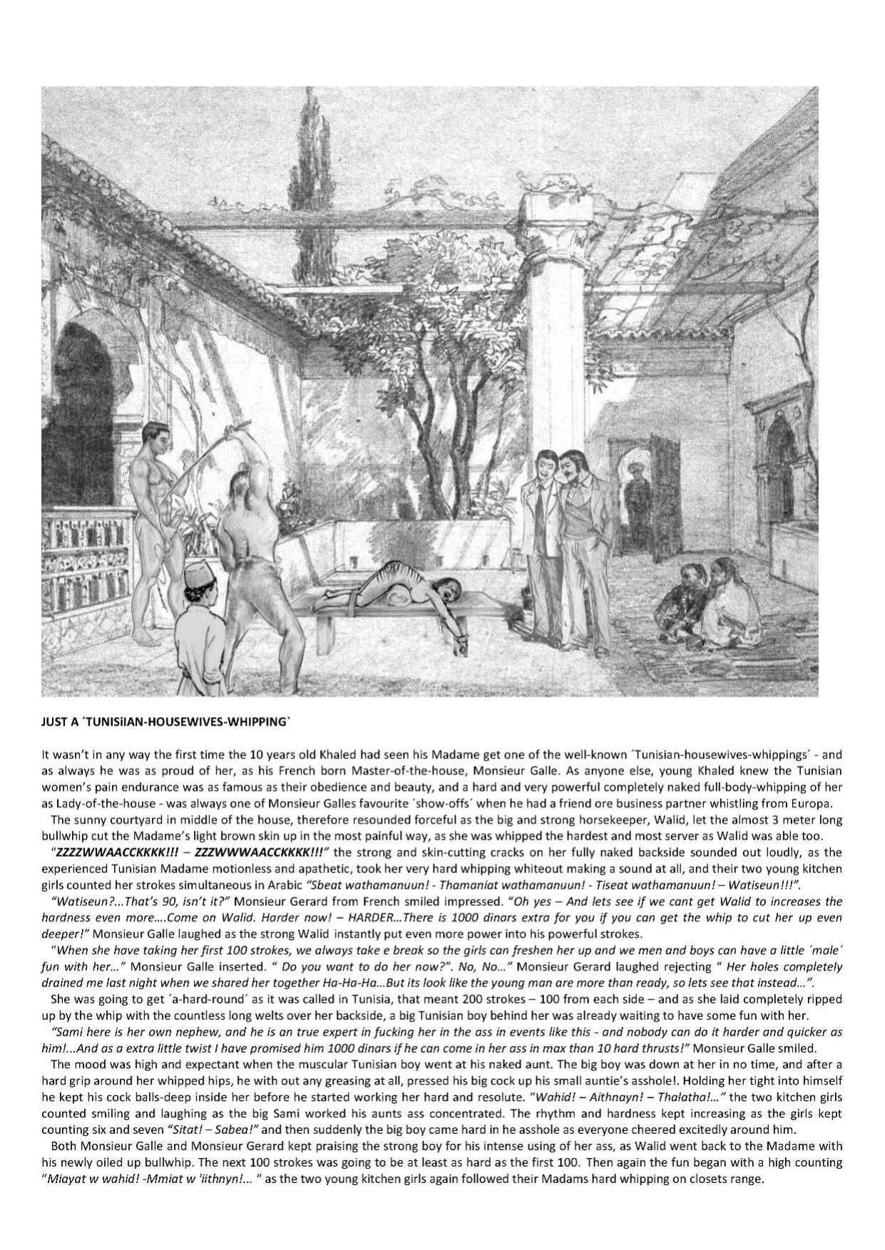 Joseph Farrel Re-drawings with text "Housewives in despair 3"