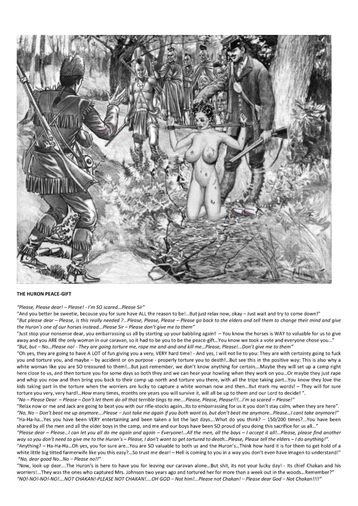 Joseph Farrel Re-drawings with text "Housewives in despair 3"