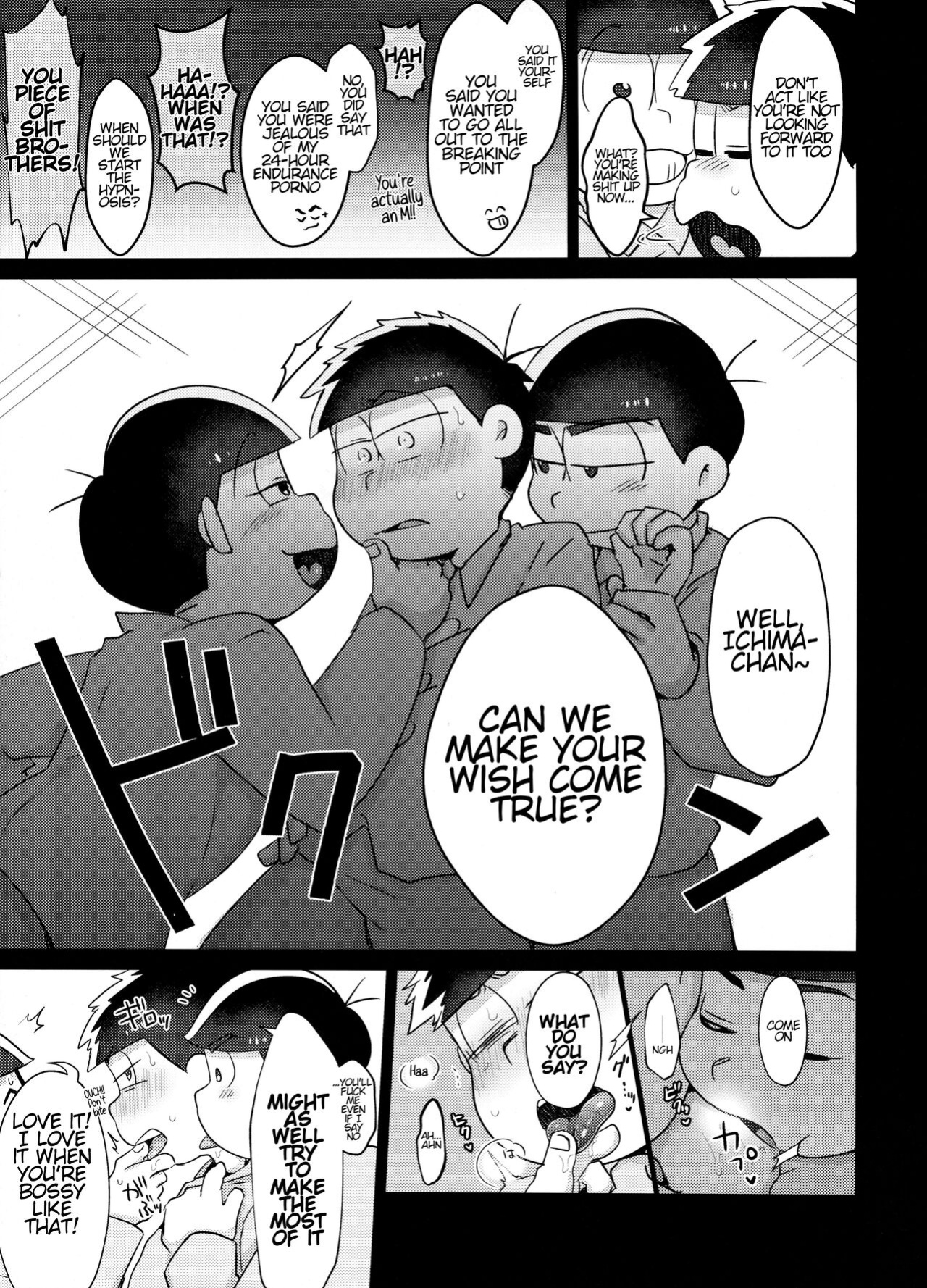 (Kahou wa Nete Matsu 20) [Nima Nima Hompo (Tokiwa)] My Tongue Has Been Weird Lately ~ 24 hours of explosive threesome sex!! (Osomatsu-san)